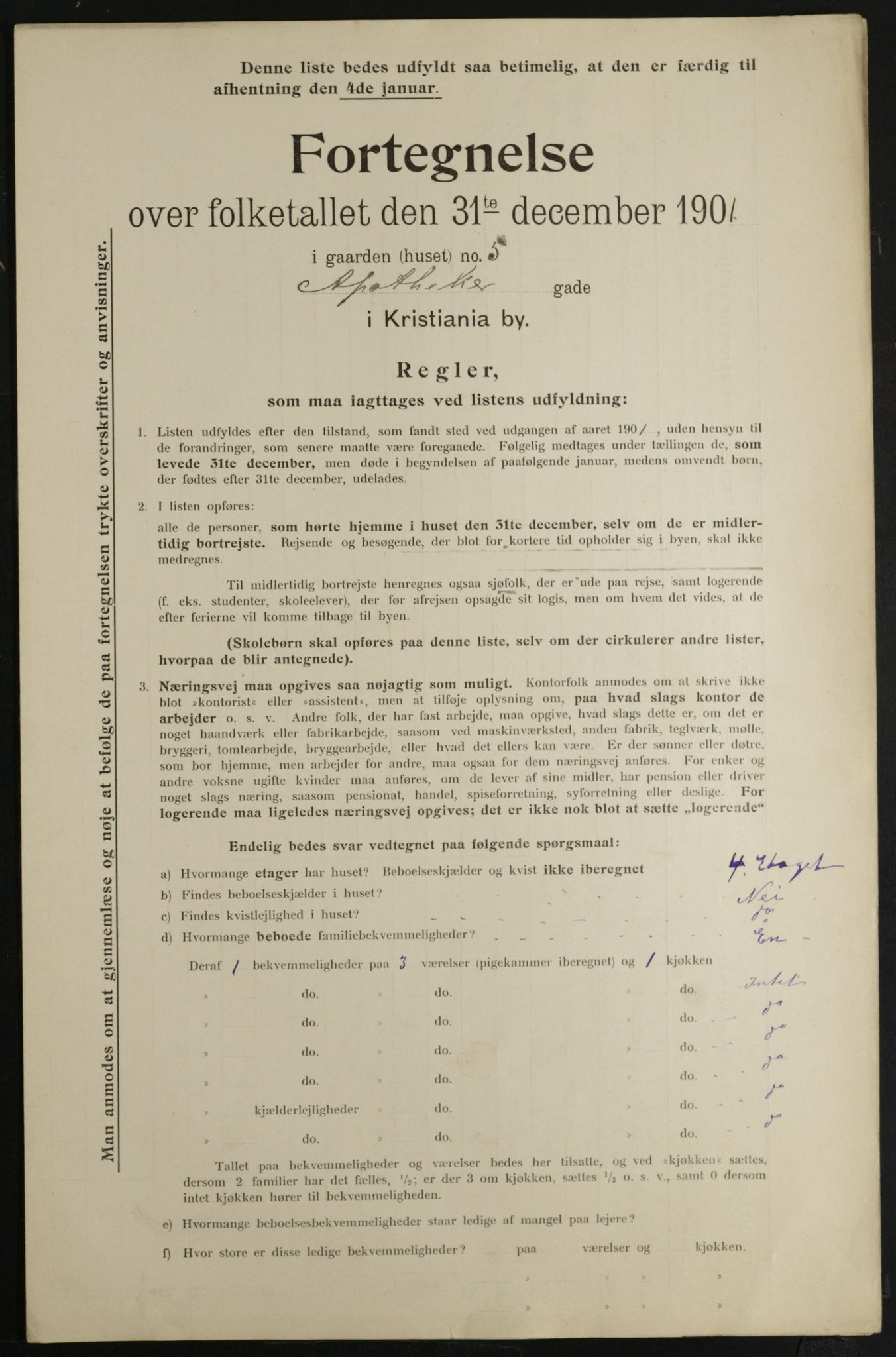 OBA, Kommunal folketelling 31.12.1901 for Kristiania kjøpstad, 1901, s. 311