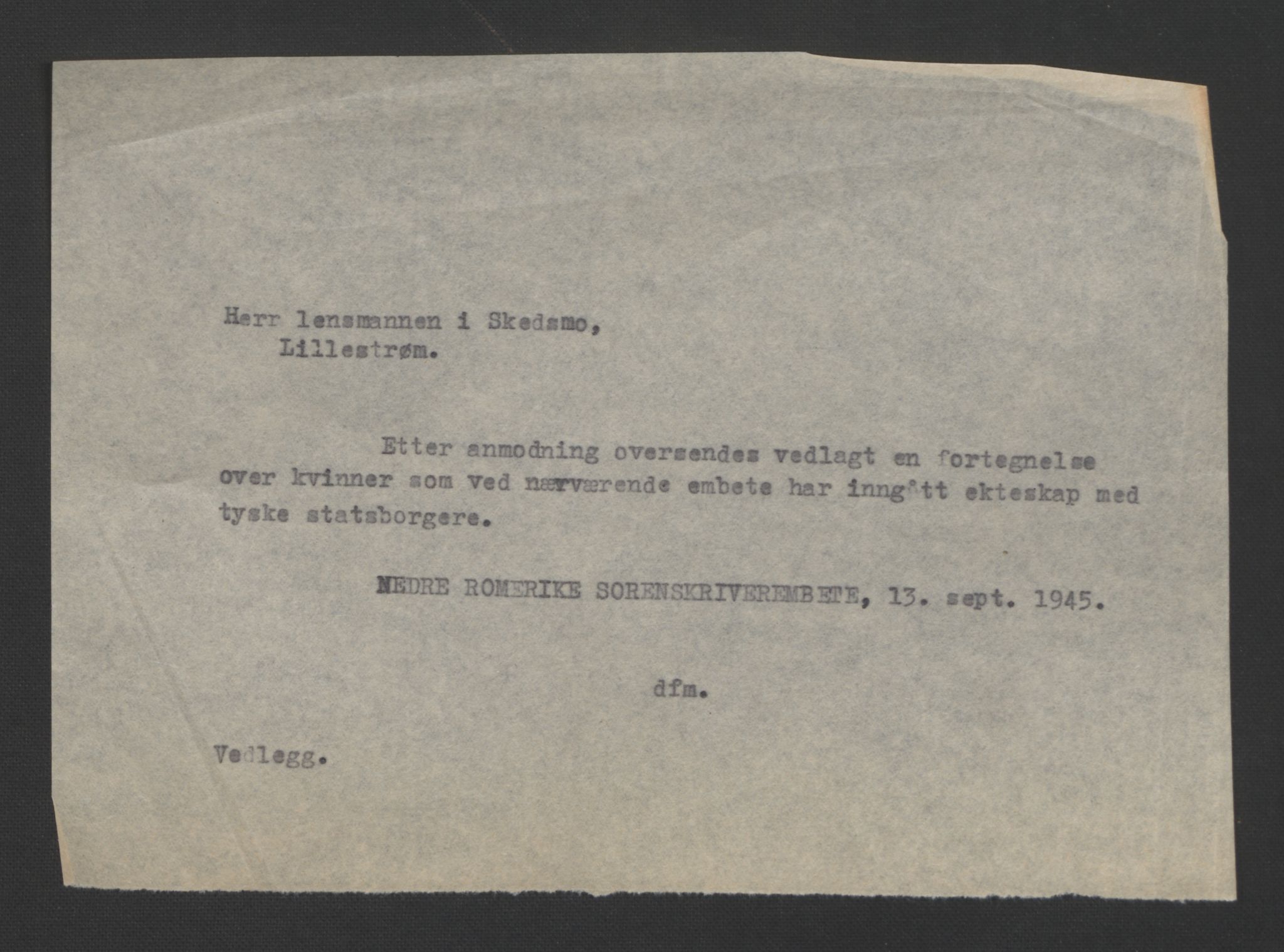 Nedre Romerike sorenskriveri, SAO/A-10469/L/Lb/L0006: Vigselsbok - borgerlige vielser, 1944-1946
