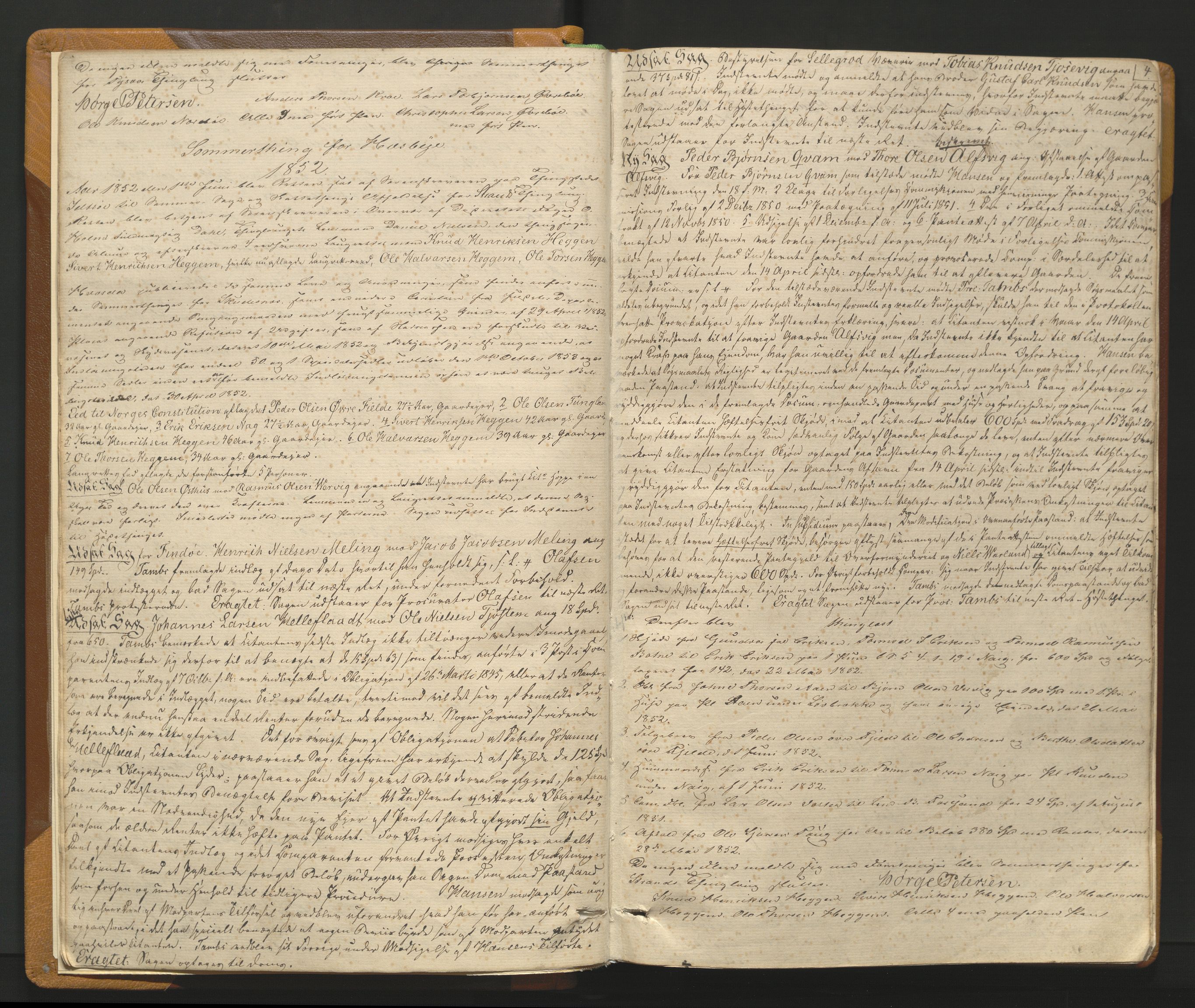 Karmsund sorenskriveri, AV/SAST-A-100311/01/I/IA/IAB/L0005: TINGBOK, 1852-1861, s. 3b-4a