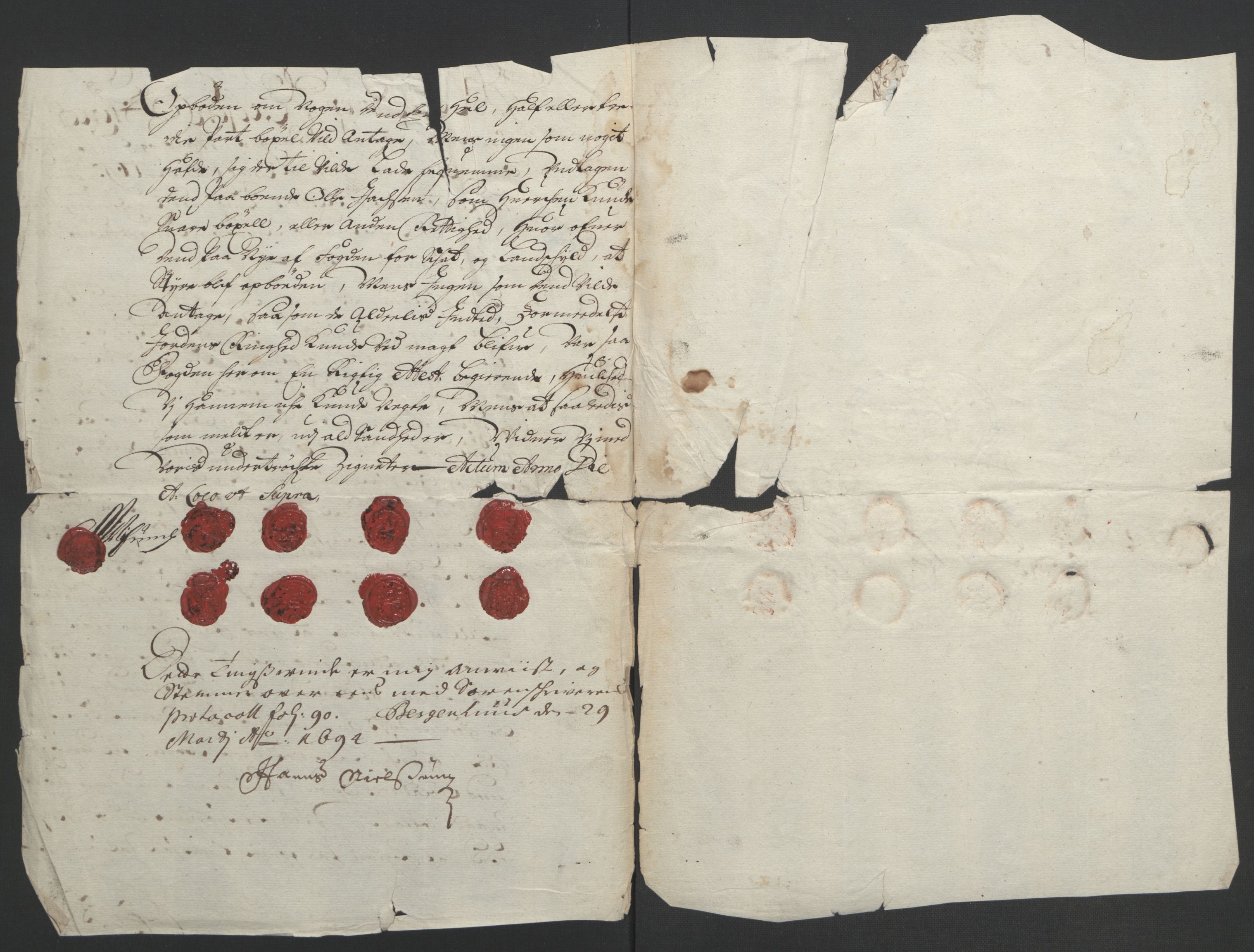 Rentekammeret inntil 1814, Reviderte regnskaper, Fogderegnskap, AV/RA-EA-4092/R48/L2974: Fogderegnskap Sunnhordland og Hardanger, 1693, s. 268