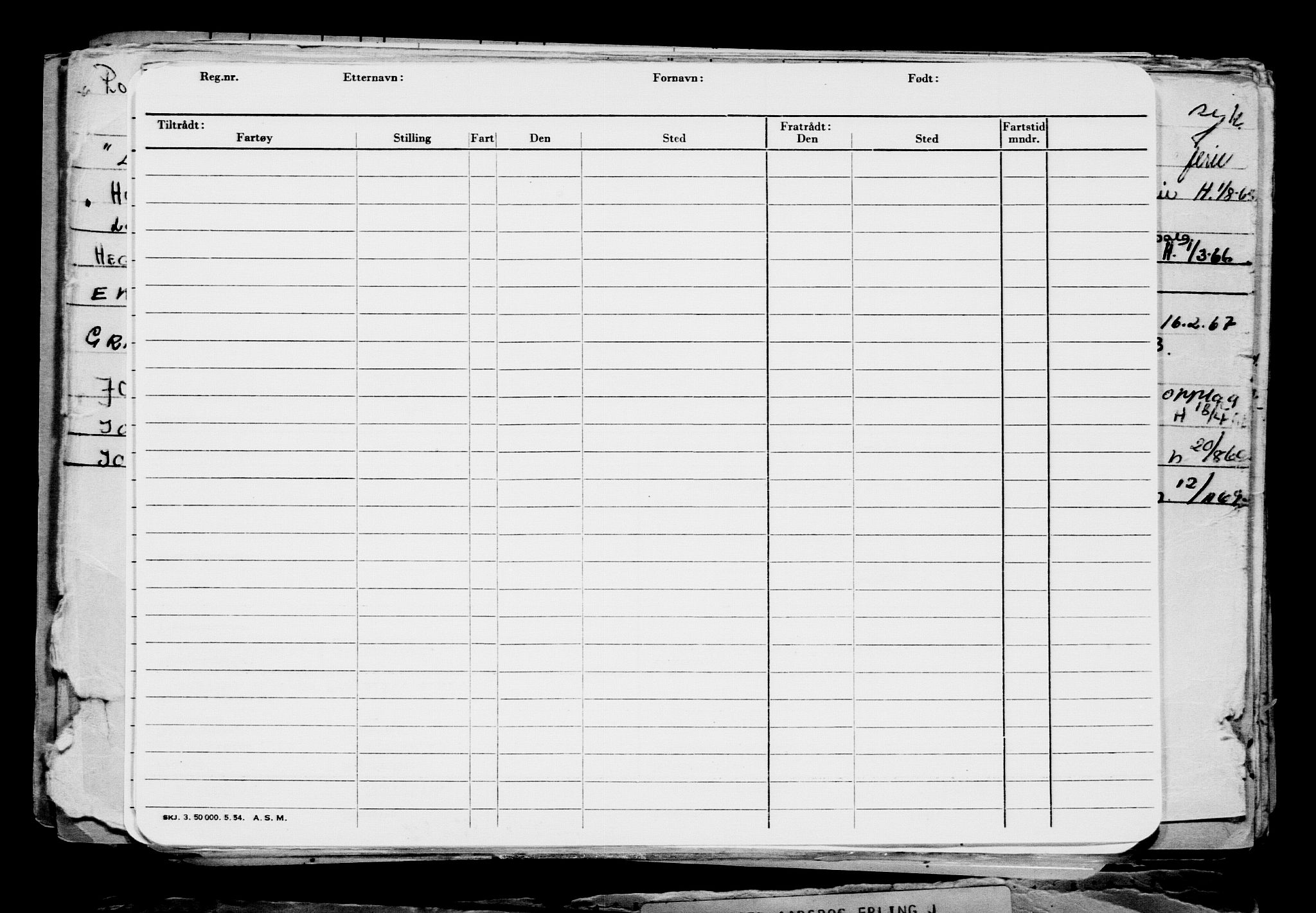 Direktoratet for sjømenn, RA/S-3545/G/Gb/L0188: Hovedkort, 1920, s. 584