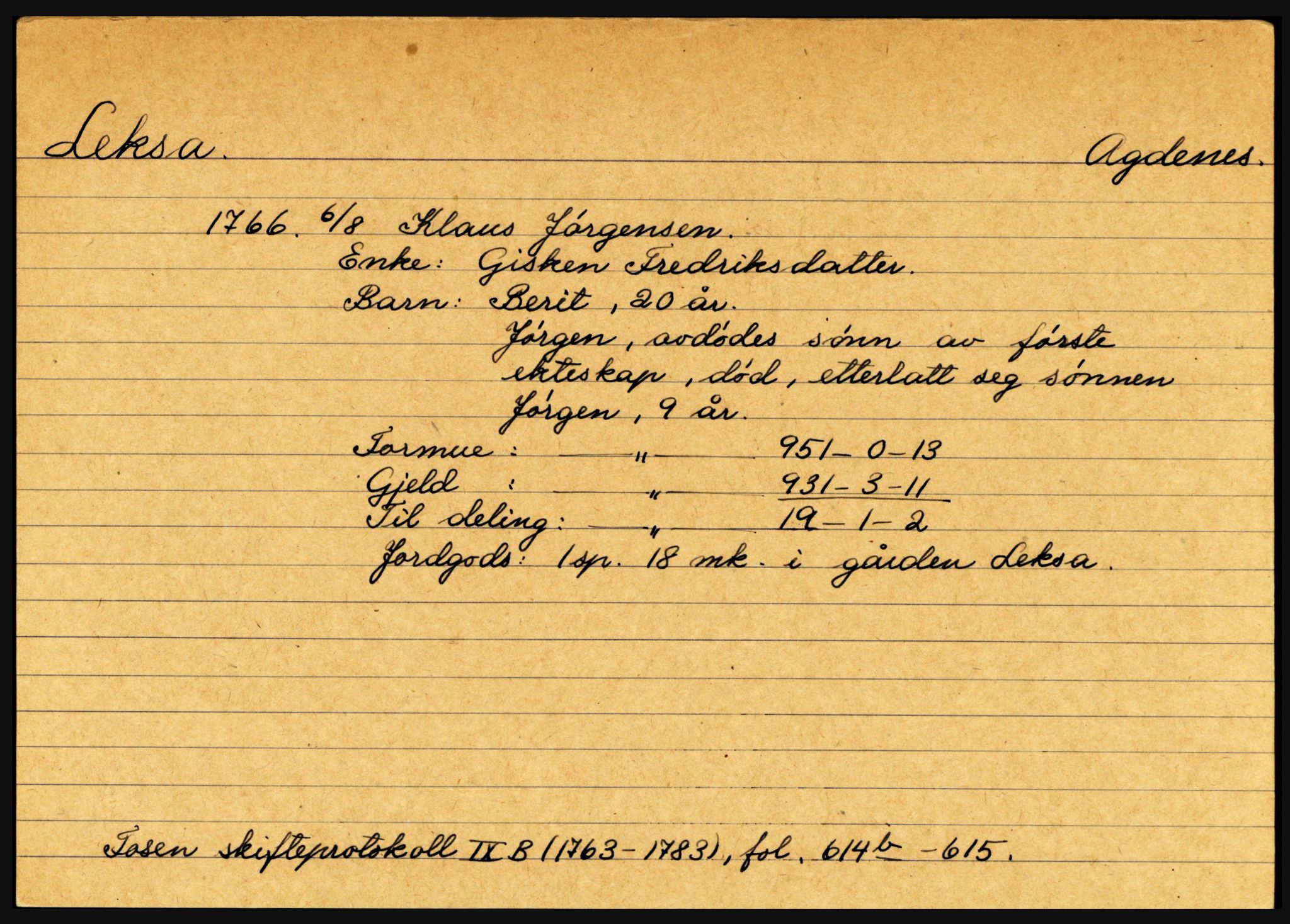 Fosen sorenskriveri, AV/SAT-A-1107/1/3, 1681-1823, s. 3715