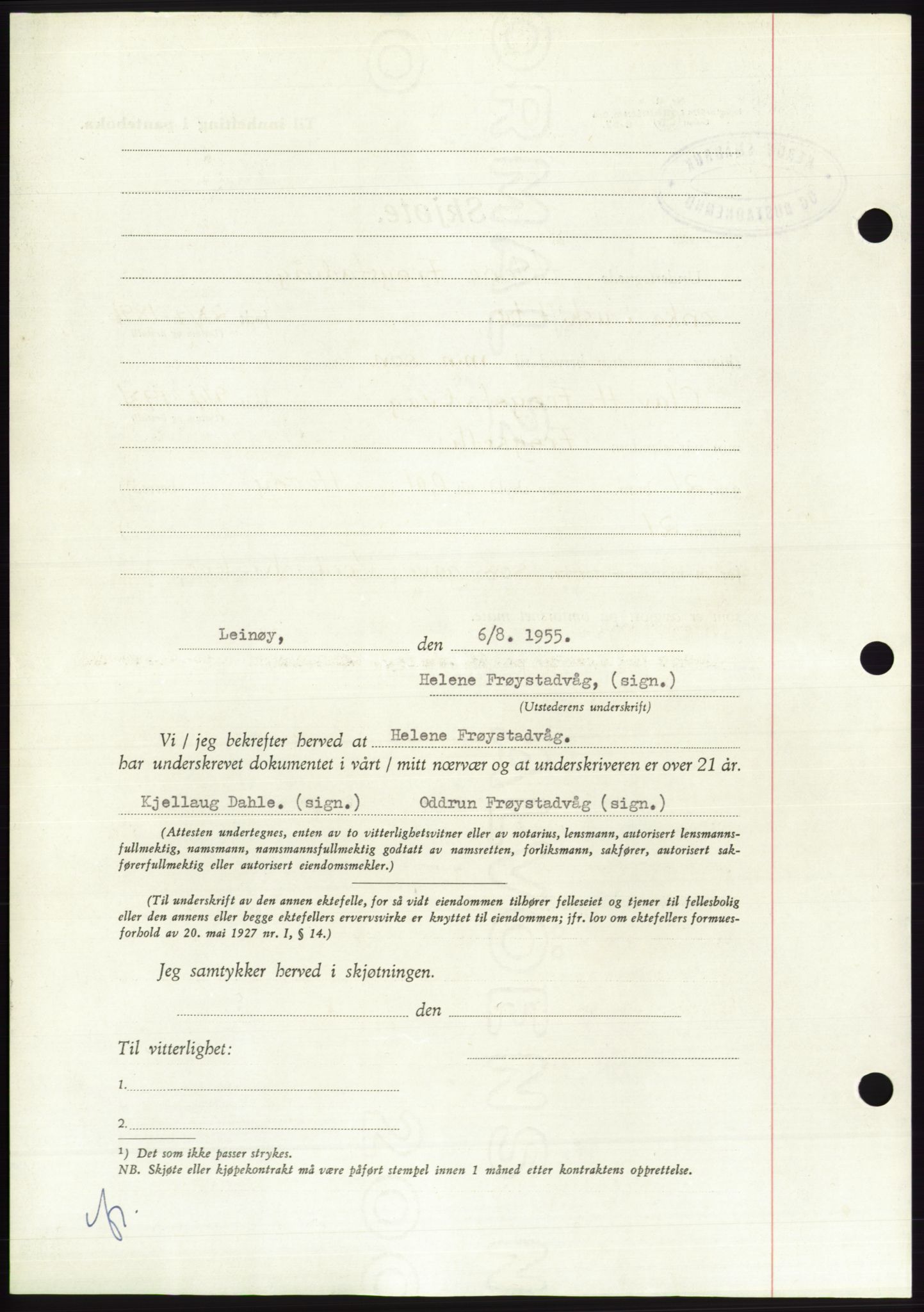 Søre Sunnmøre sorenskriveri, AV/SAT-A-4122/1/2/2C/L0101: Pantebok nr. 27A, 1955-1955, Dagboknr: 2048/1955