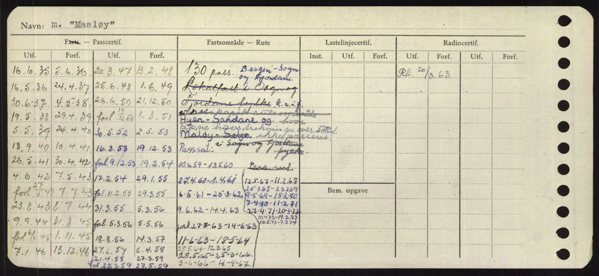 Sjøfartsdirektoratet med forløpere, Skipsmålingen, RA/S-1627/H/Hd/L0025: Fartøy, Min-Mås, s. 494