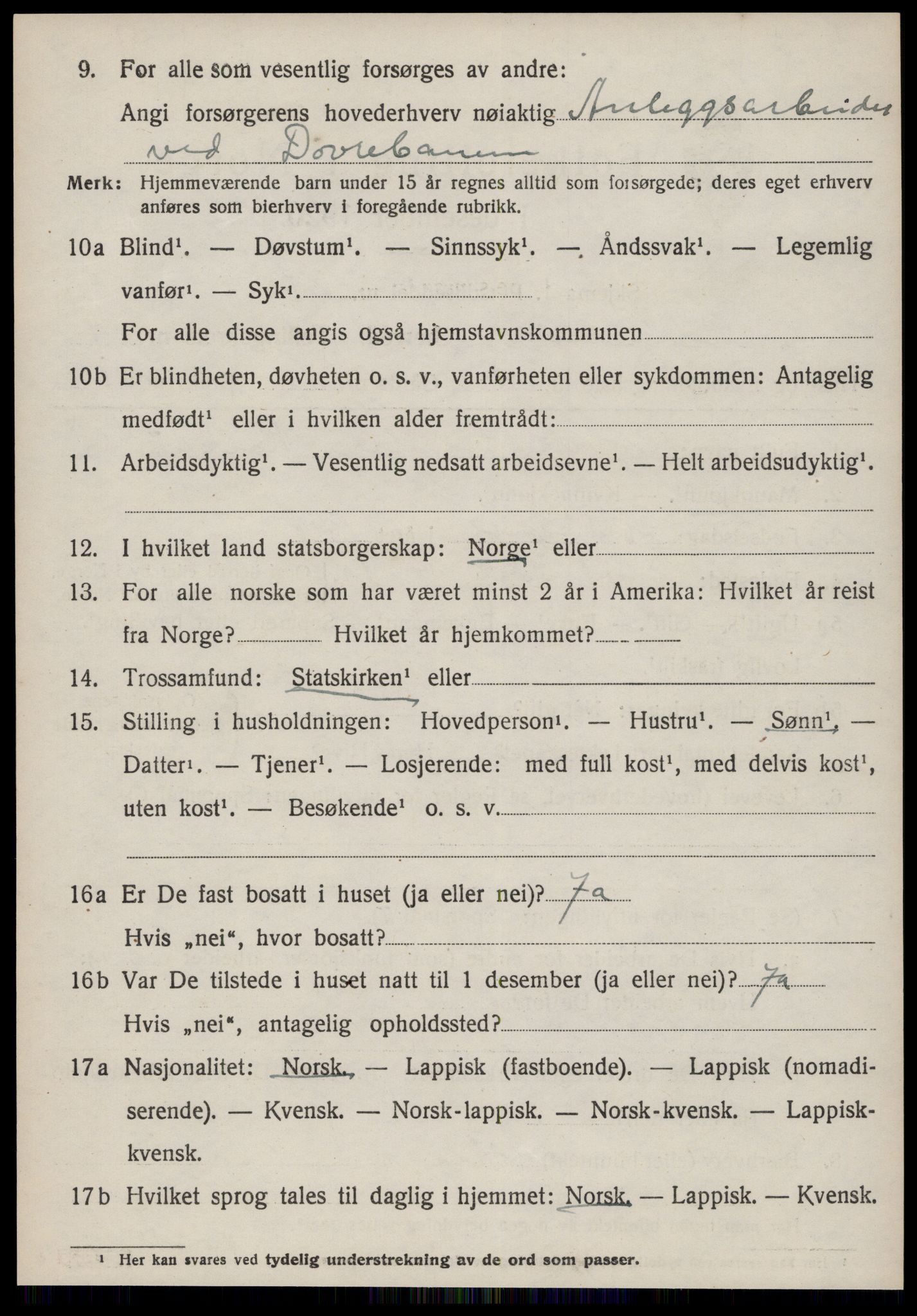 SAT, Folketelling 1920 for 1635 Rennebu herred, 1920, s. 2705