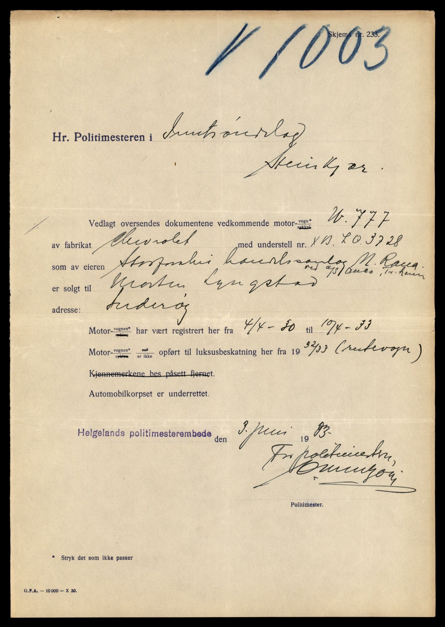 Møre og Romsdal vegkontor - Ålesund trafikkstasjon, AV/SAT-A-4099/F/Fe/L0035: Registreringskort for kjøretøy T 12653 - T 12829, 1927-1998, s. 1086