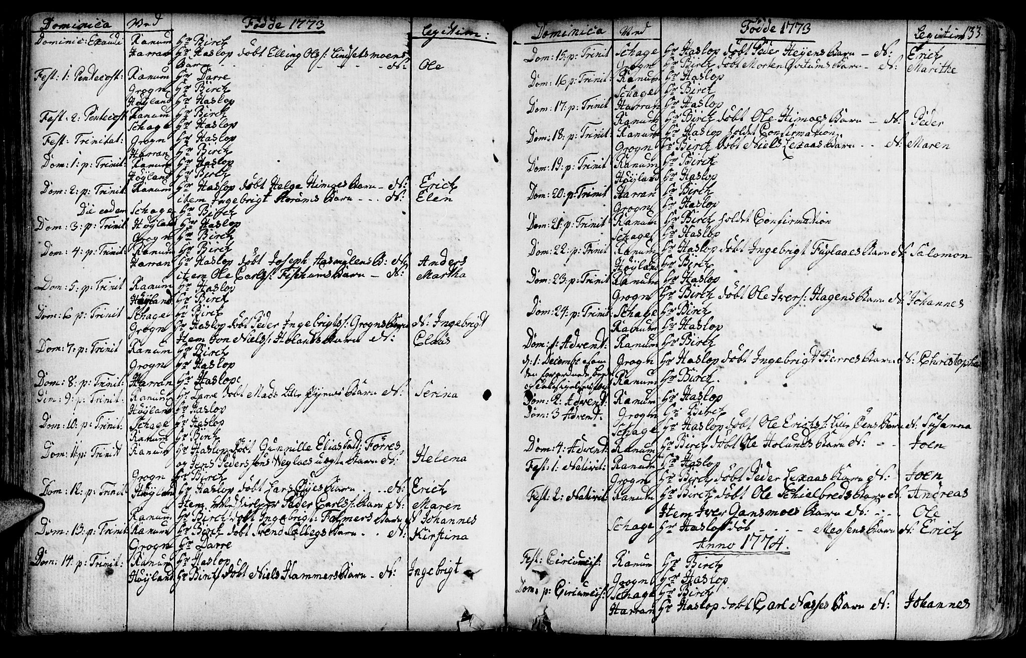 Ministerialprotokoller, klokkerbøker og fødselsregistre - Nord-Trøndelag, SAT/A-1458/764/L0542: Ministerialbok nr. 764A02, 1748-1779, s. 133