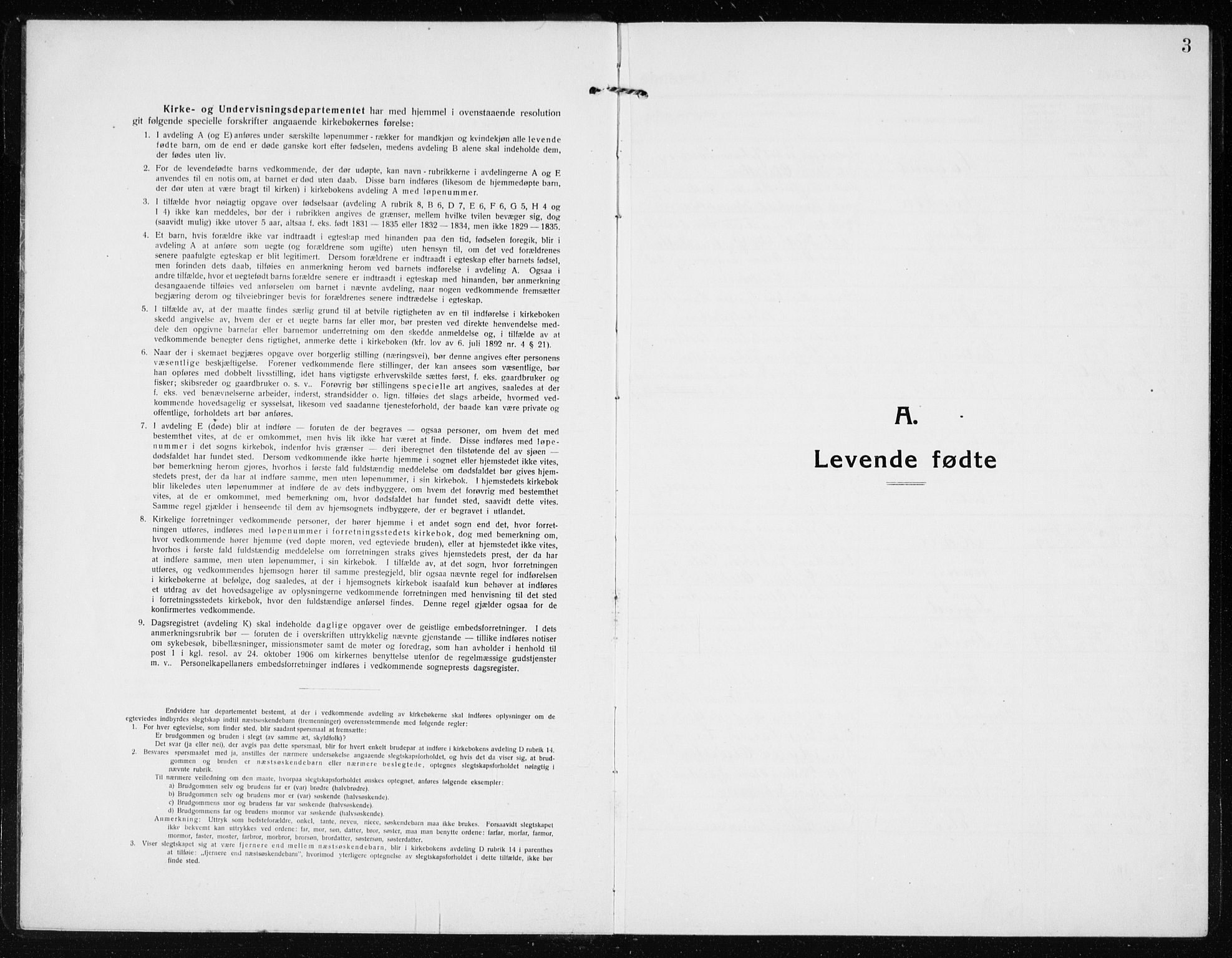 Vik sokneprestembete, SAB/A-81501: Klokkerbok nr. B 4, 1913-1938, s. 3