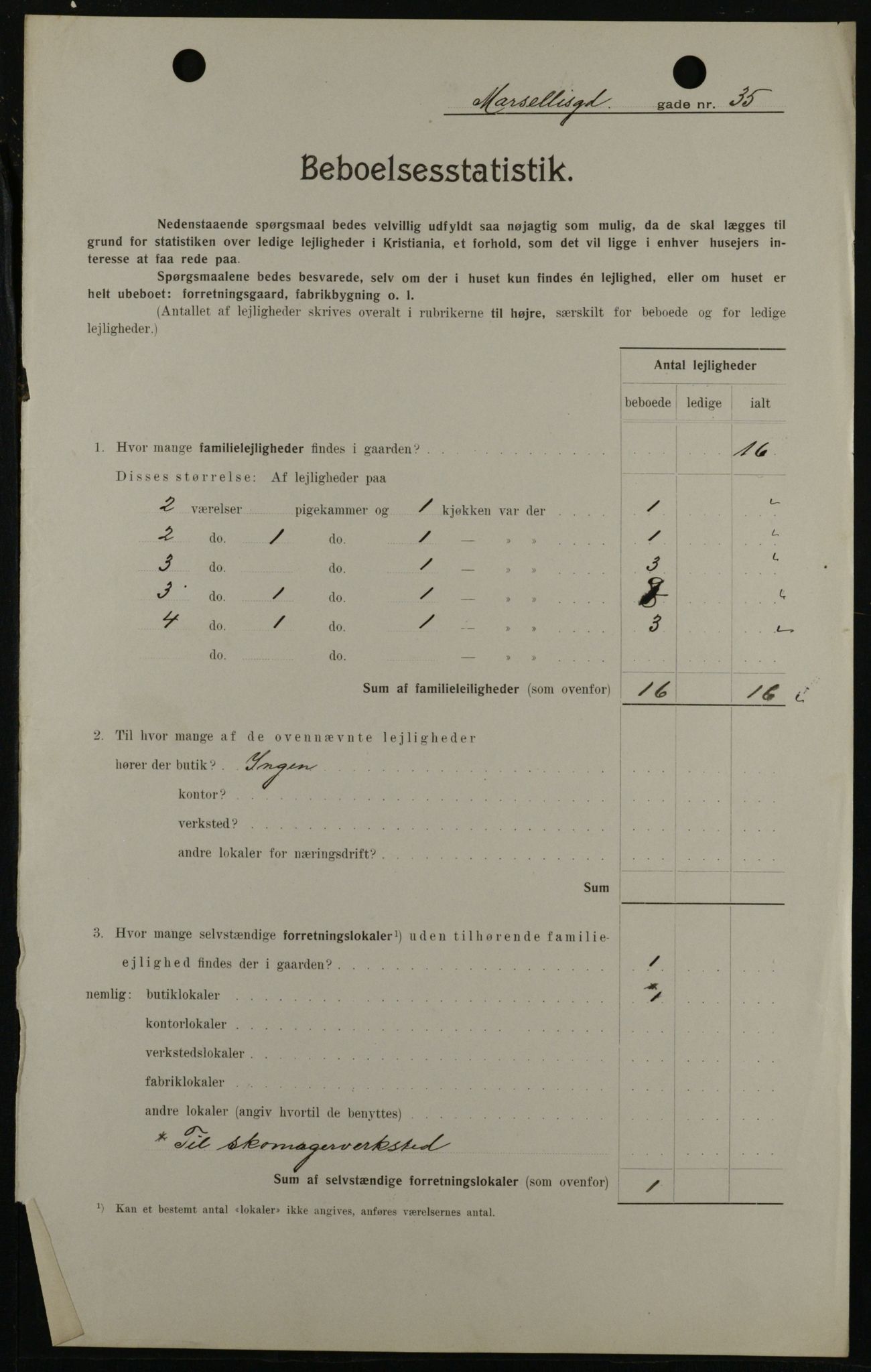 OBA, Kommunal folketelling 1.2.1908 for Kristiania kjøpstad, 1908, s. 58004