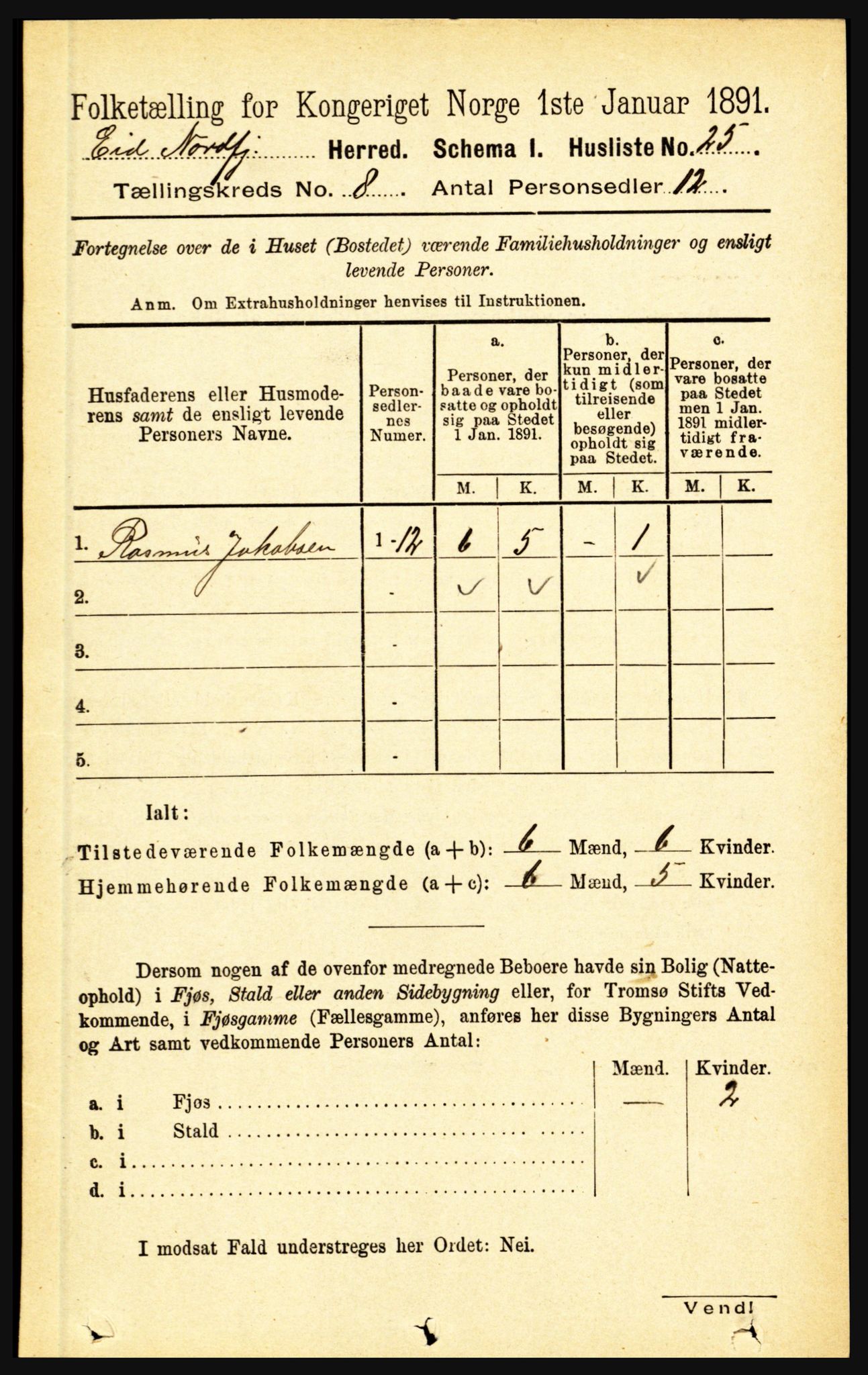 RA, Folketelling 1891 for 1443 Eid herred, 1891, s. 1973