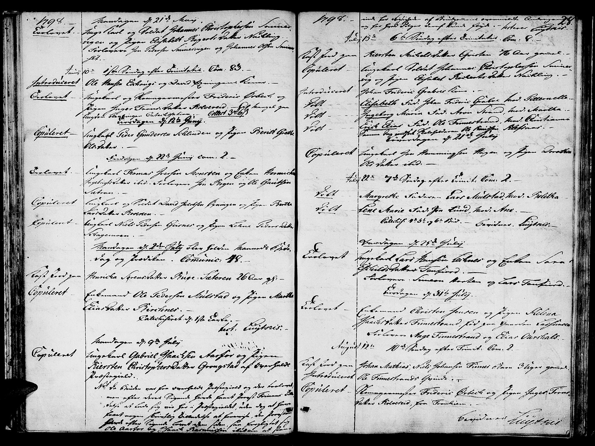 Ministerialprotokoller, klokkerbøker og fødselsregistre - Nord-Trøndelag, SAT/A-1458/780/L0633: Ministerialbok nr. 780A02 /1, 1787-1814, s. 28