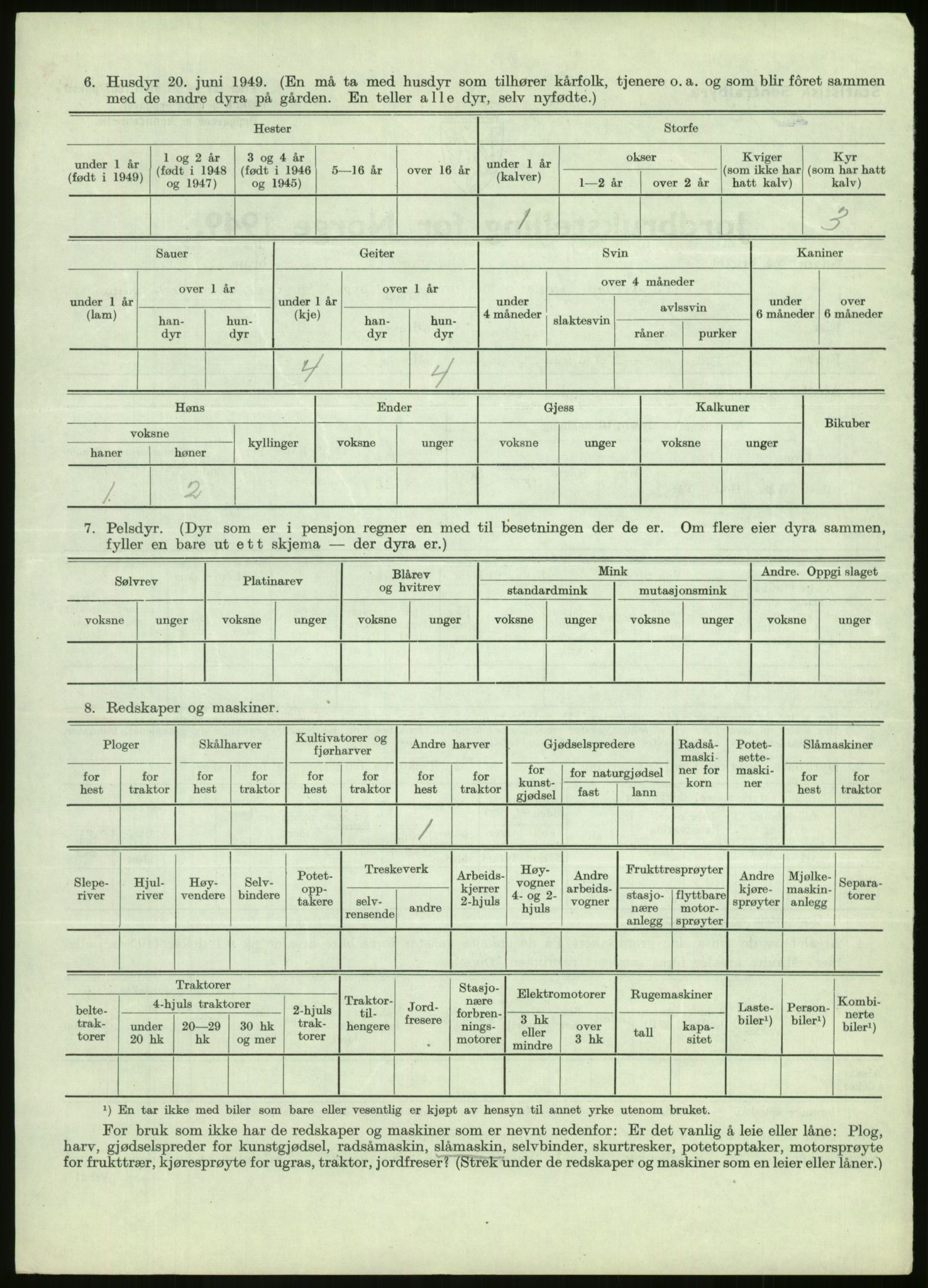 Statistisk sentralbyrå, Næringsøkonomiske emner, Jordbruk, skogbruk, jakt, fiske og fangst, AV/RA-S-2234/G/Gc/L0438: Troms: Salangen og Bardu, 1949, s. 972