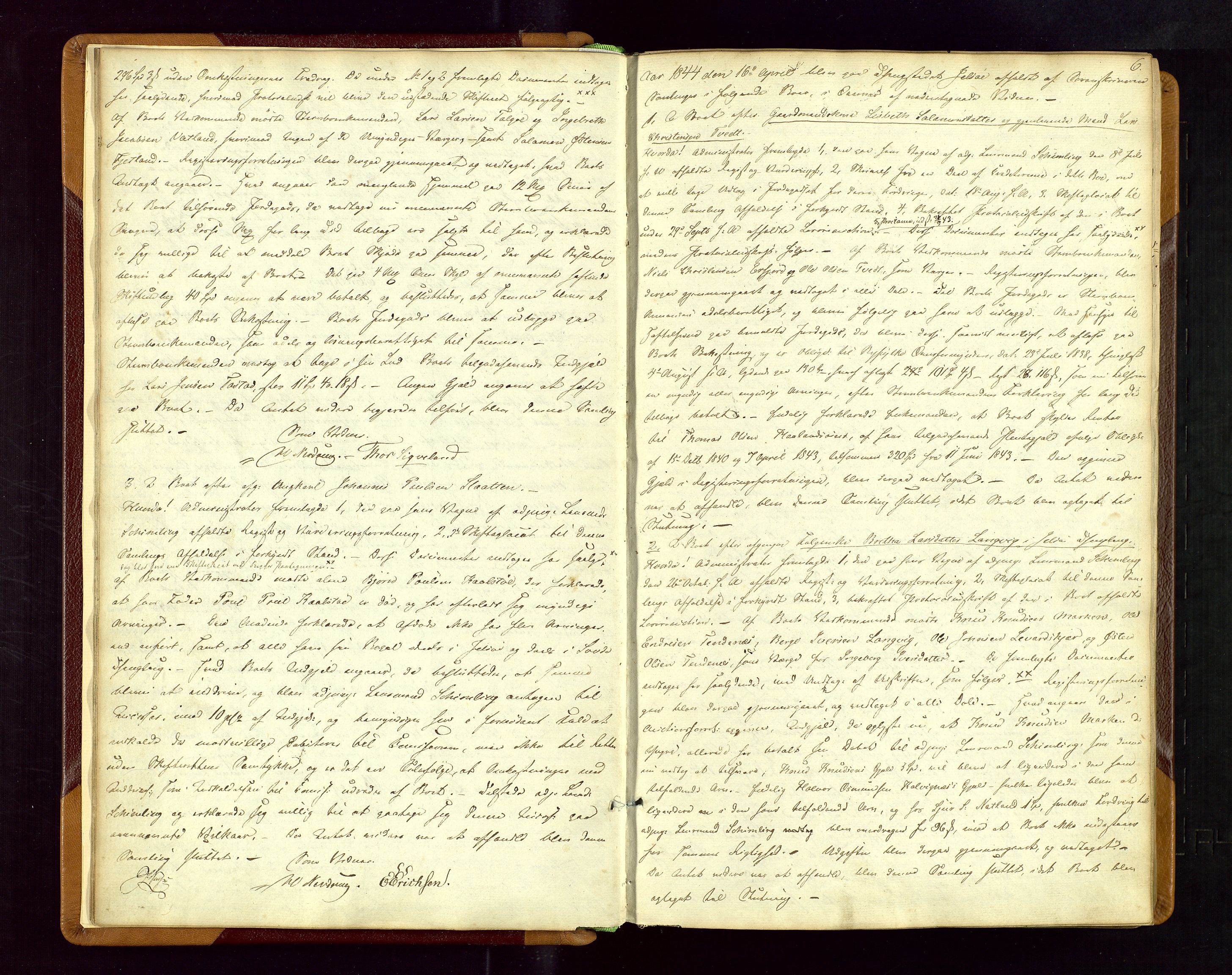 Ryfylke tingrett, AV/SAST-A-100055/001/IV/IVF/L0001: Skifteforhandlingsprotokoll A 1, 1844-1862, s. 6