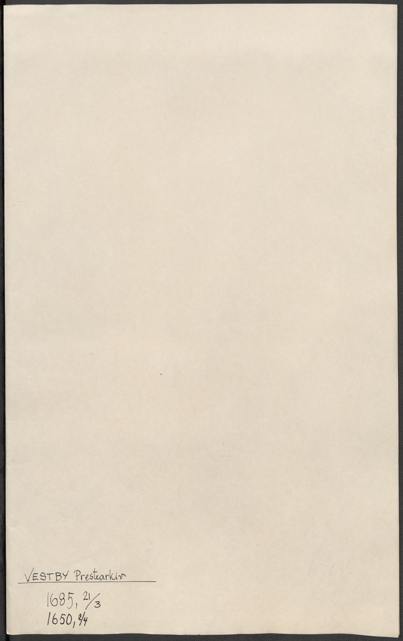 Riksarkivets diplomsamling, RA/EA-5965/F15/L0006: Prestearkiv - Akershus, 1593-1865, s. 309