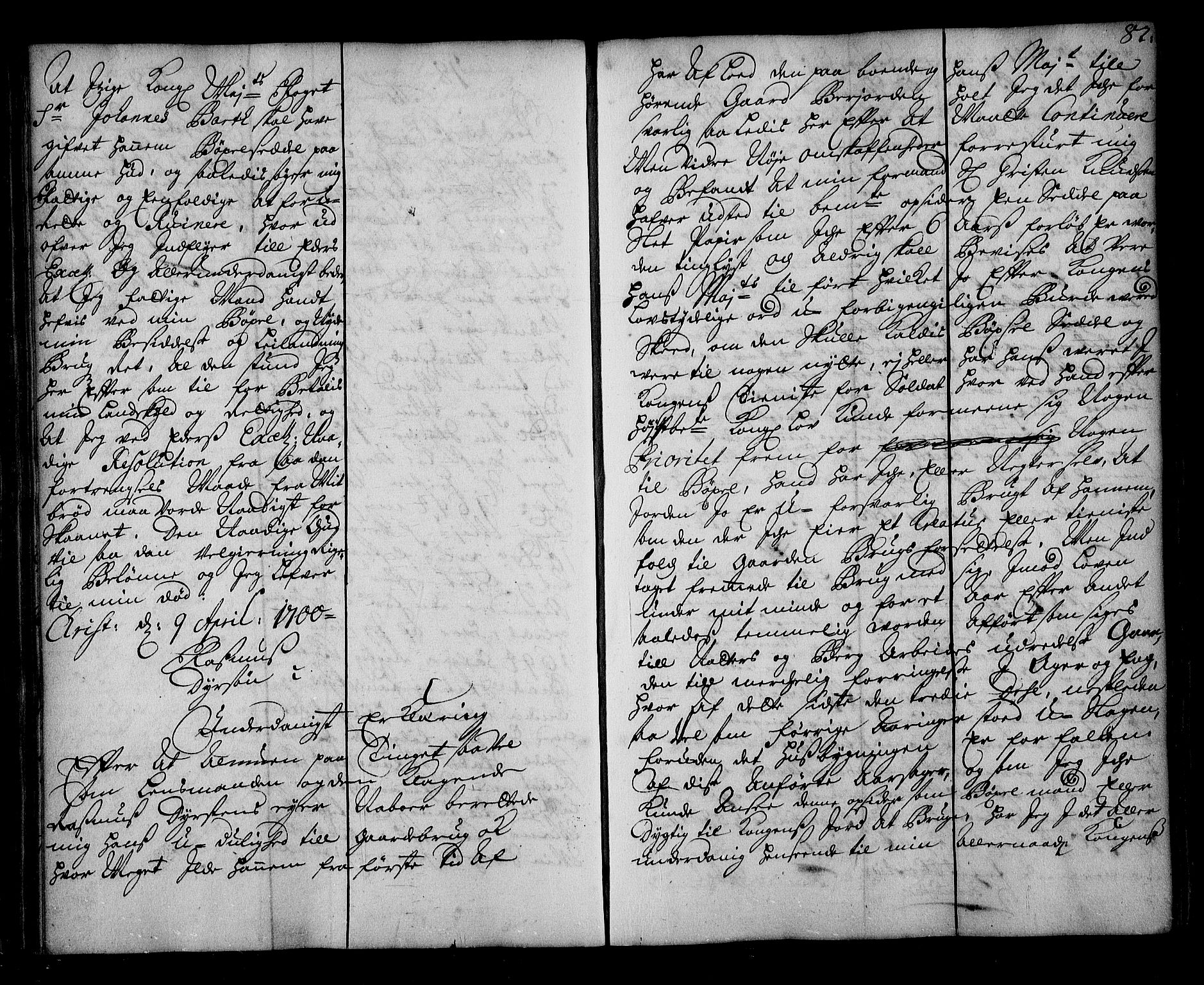 Stattholderembetet 1572-1771, AV/RA-EA-2870/Ae/L0011: Supplikasjons- og resolusjonsprotokoll, 1699-1700, s. 81b-82a