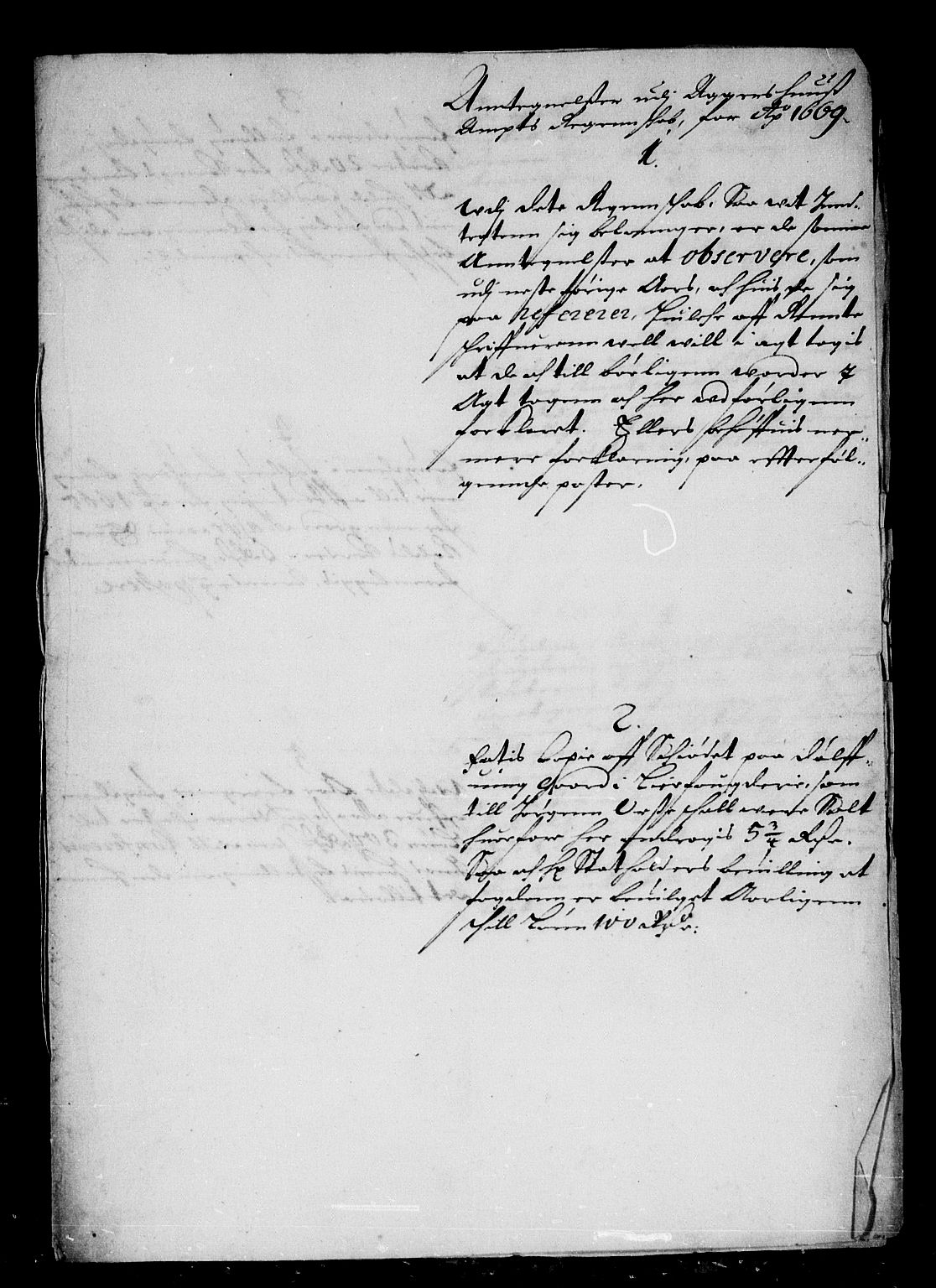 Rentekammeret inntil 1814, Reviderte regnskaper, Stiftamtstueregnskaper, Landkommissariatet på Akershus og Akershus stiftamt, AV/RA-EA-5869/R/Rb/L0064: Akershus stiftamt, 1669