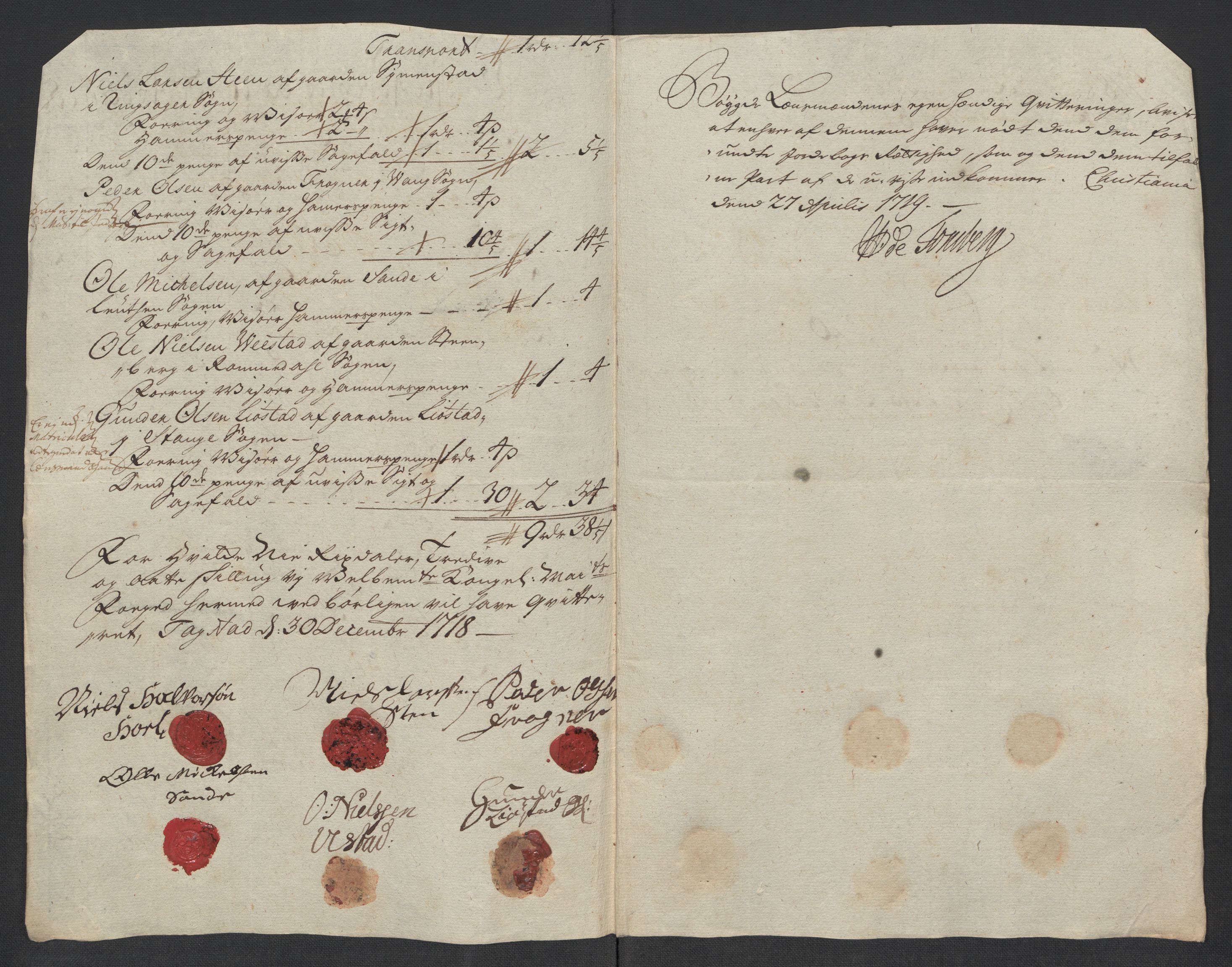 Rentekammeret inntil 1814, Reviderte regnskaper, Fogderegnskap, RA/EA-4092/R16/L1057: Fogderegnskap Hedmark, 1718, s. 295