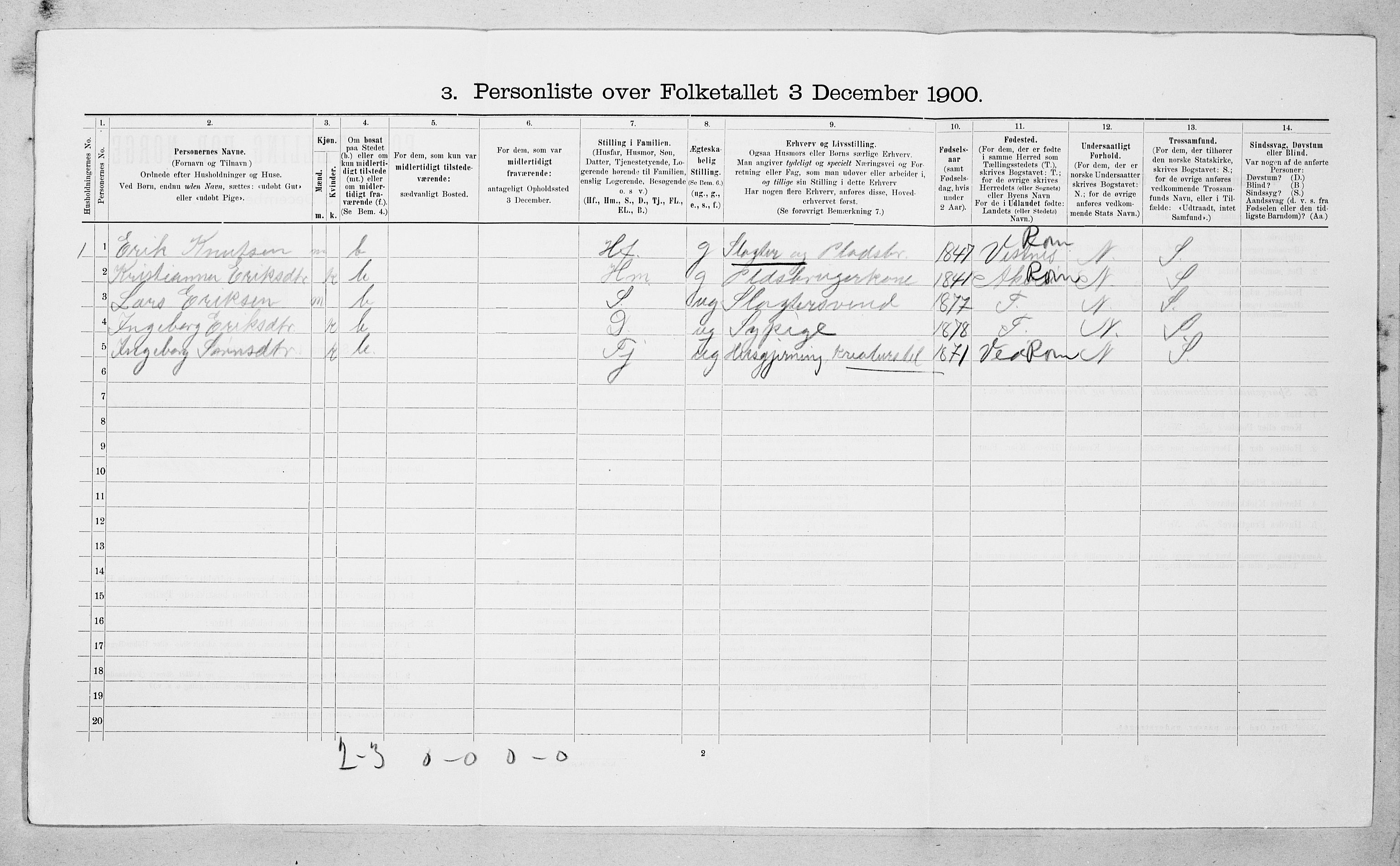 SAT, Folketelling 1900 for 1544 Bolsøy herred, 1900, s. 109