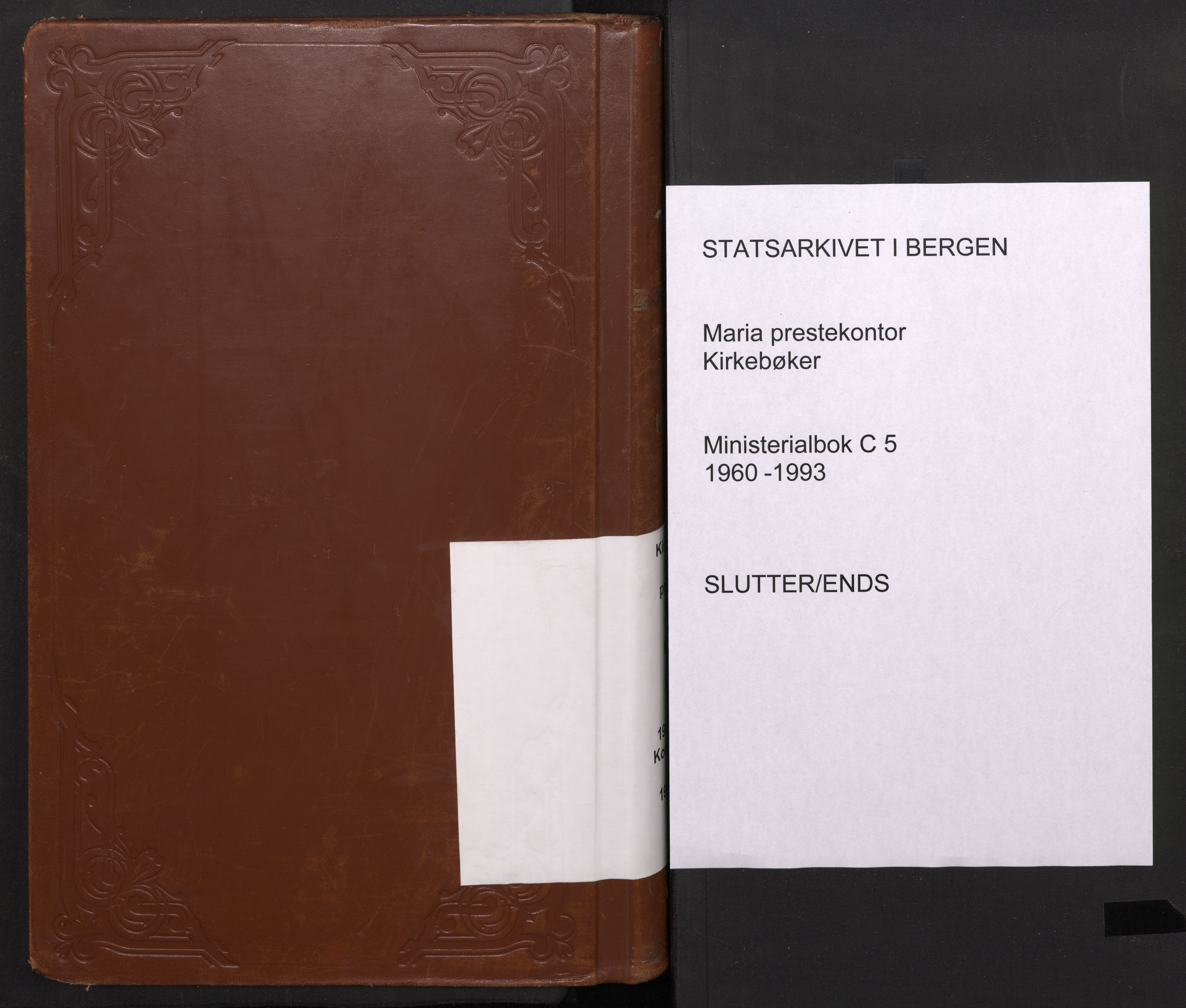 Mariakirken Sokneprestembete, AV/SAB-A-76901/H/Haa/L0017: Ministerialbok nr. C 5, 1960-1993