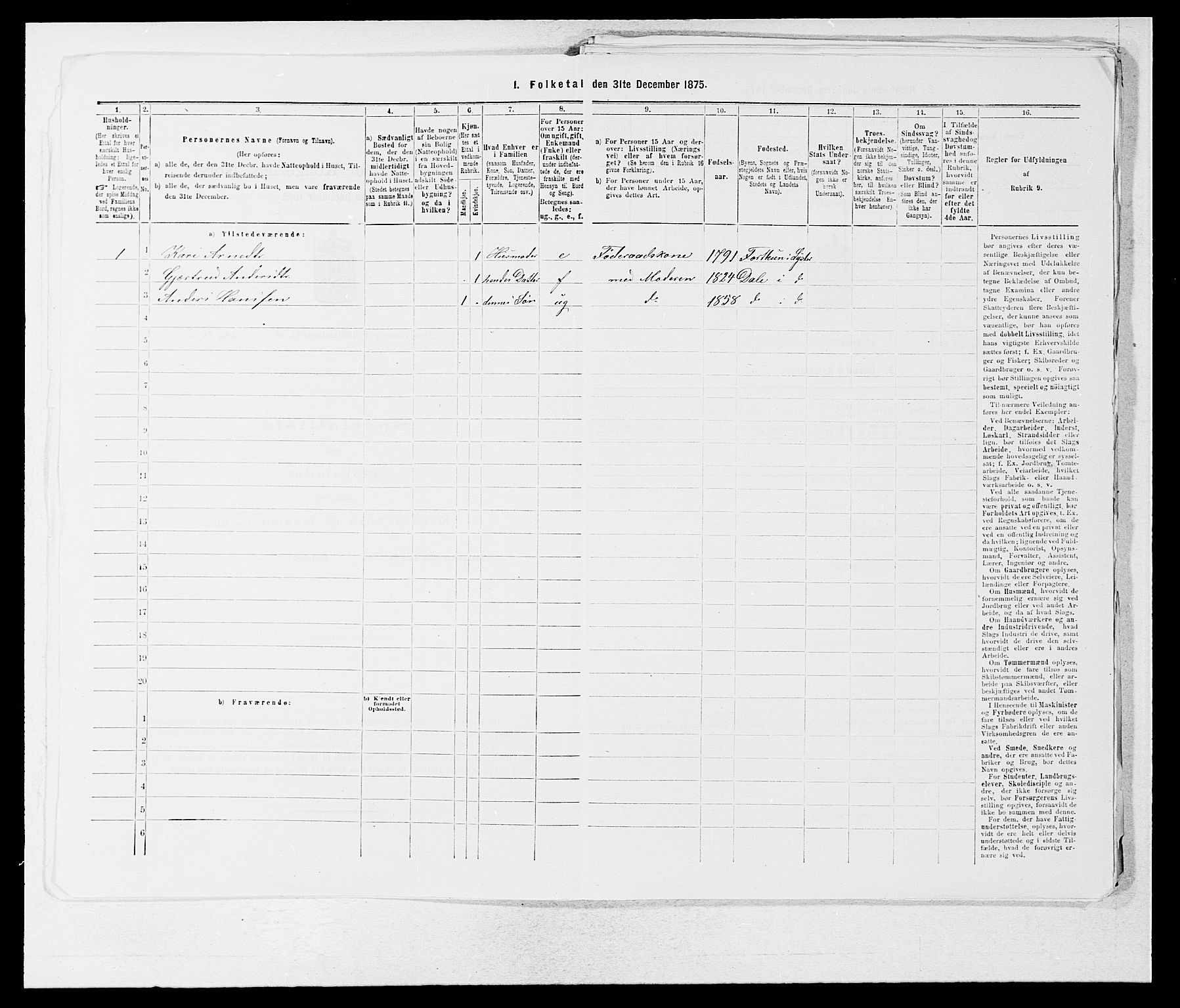 SAB, Folketelling 1875 for 1426P Luster prestegjeld, 1875, s. 442