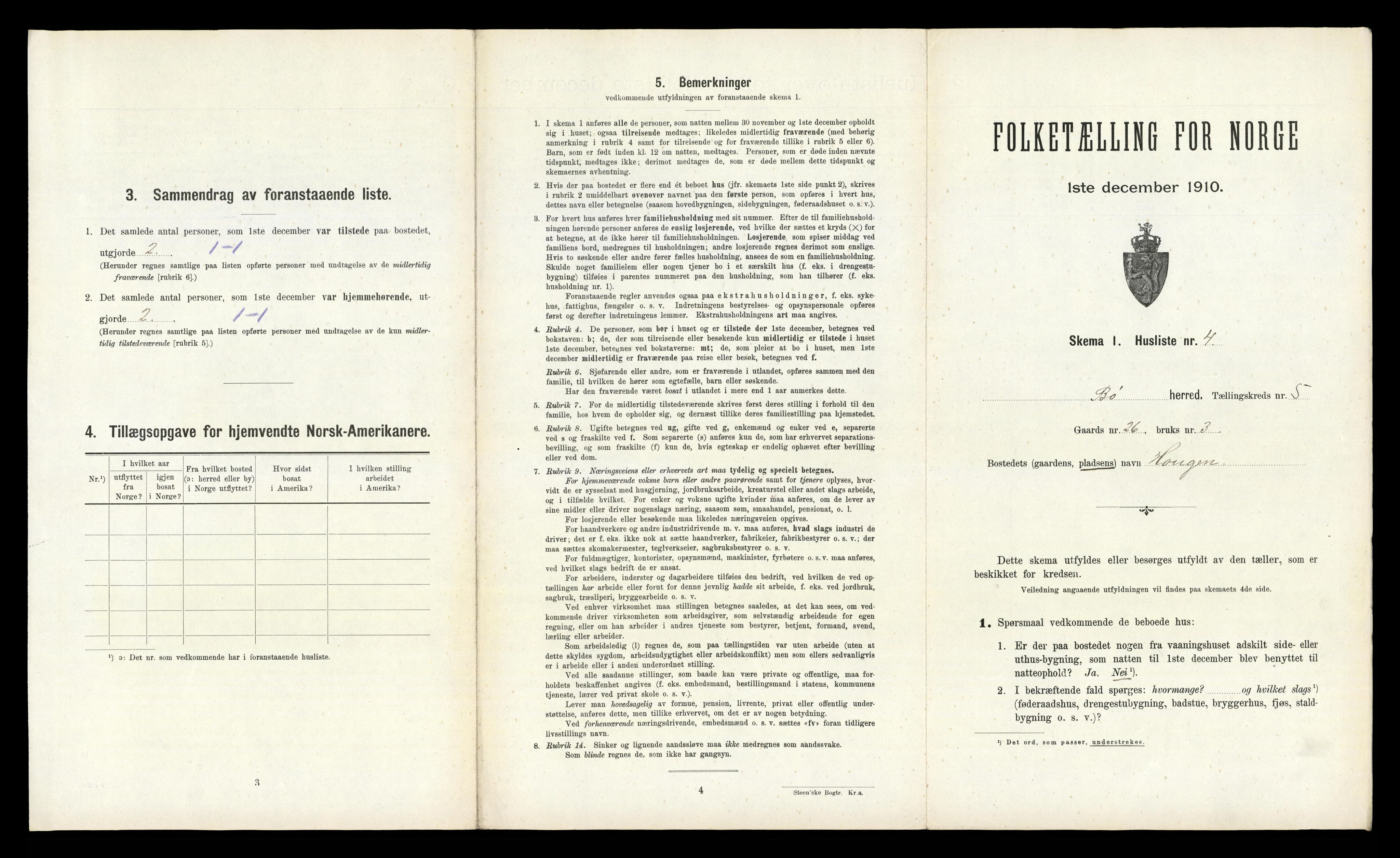 RA, Folketelling 1910 for 0821 Bø herred, 1910, s. 581