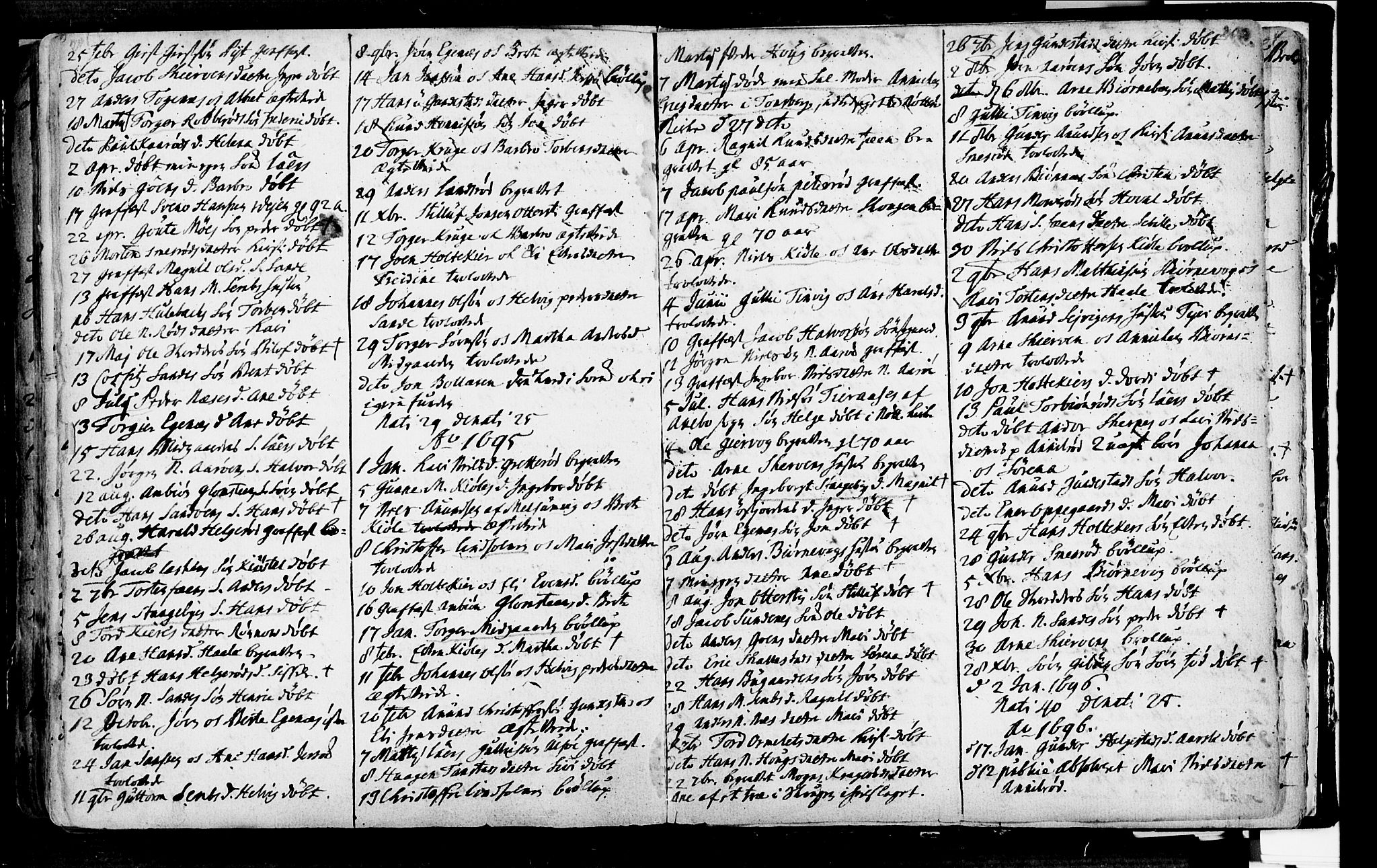 Nøtterøy kirkebøker, AV/SAKO-A-354/F/Fa/L0001: Ministerialbok nr. I 1, 1686-1738, s. 201-202