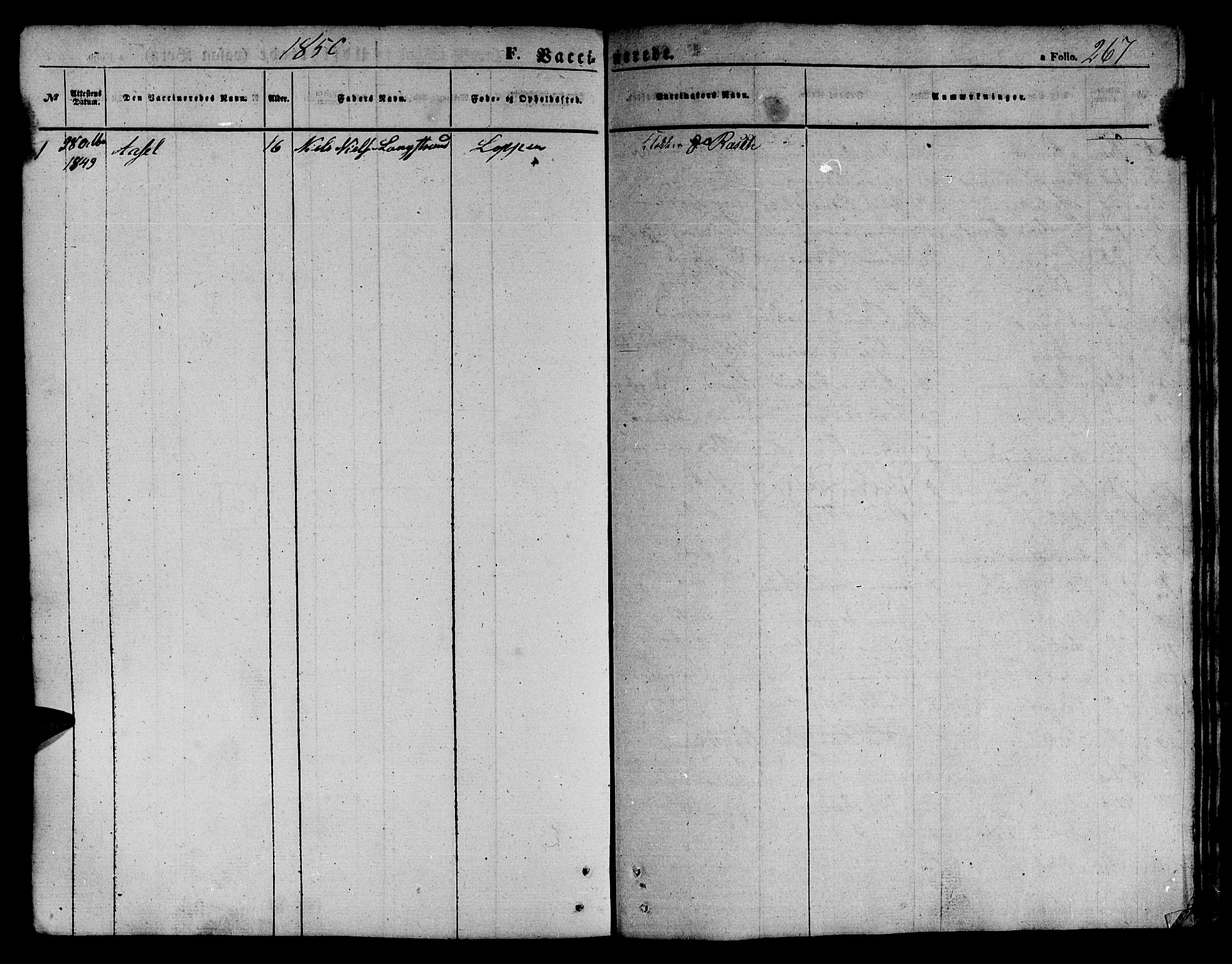Loppa sokneprestkontor, SATØ/S-1339/H/Hb/L0002klokker: Klokkerbok nr. 2, 1850-1880, s. 267