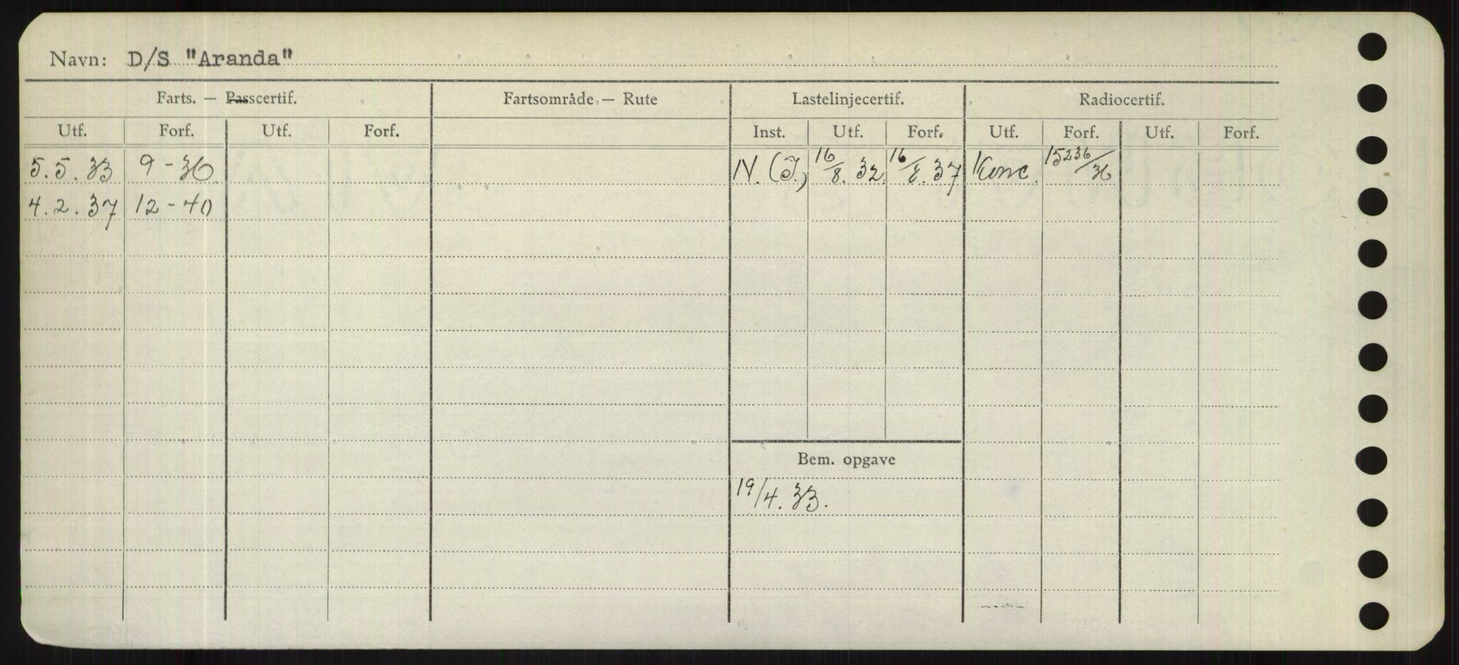 Sjøfartsdirektoratet med forløpere, Skipsmålingen, RA/S-1627/H/Hd/L0002: Fartøy, Apa-Axe, s. 36