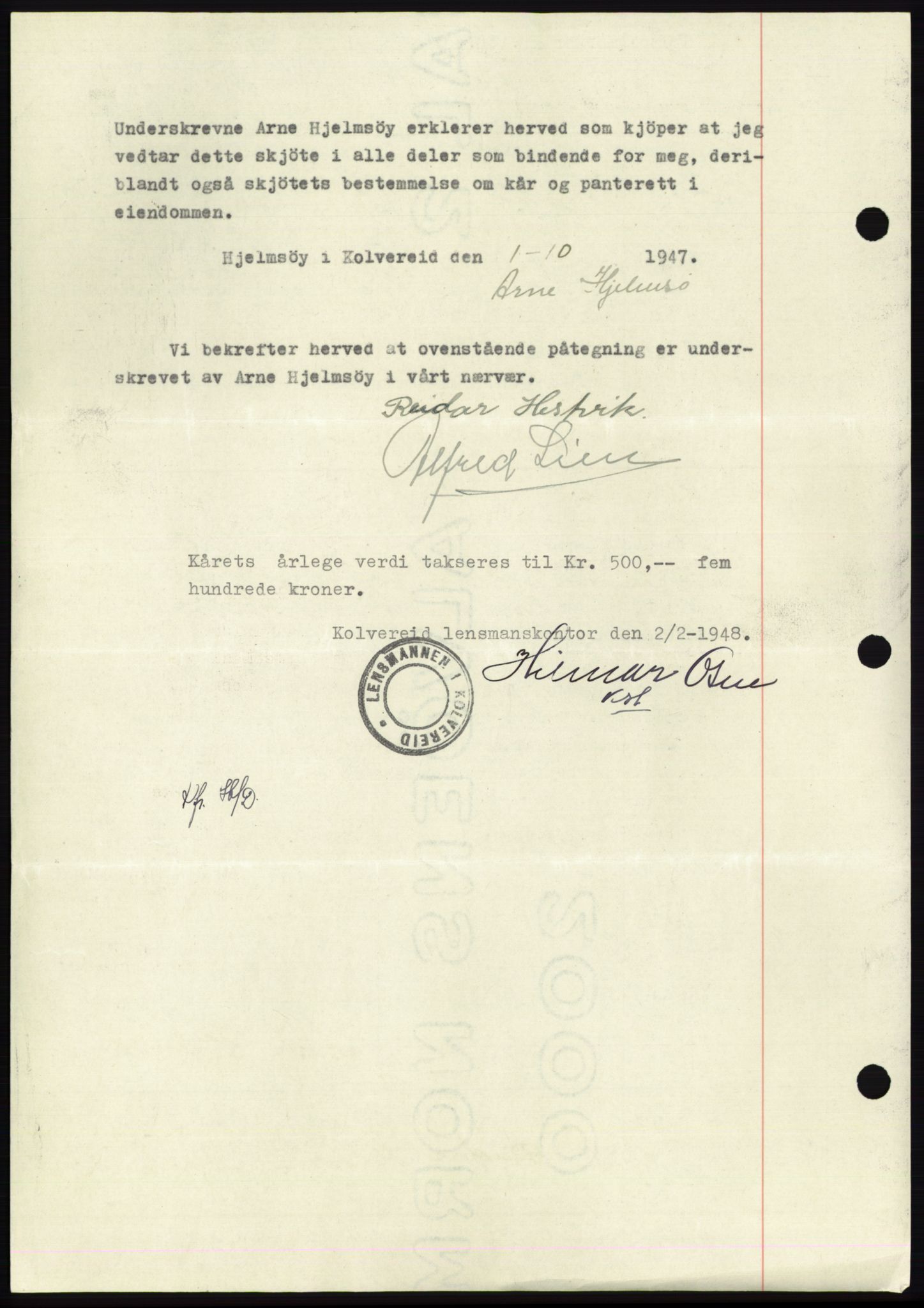 Namdal sorenskriveri, SAT/A-4133/1/2/2C: Pantebok nr. -, 1947-1948, Dagboknr: 793/1948
