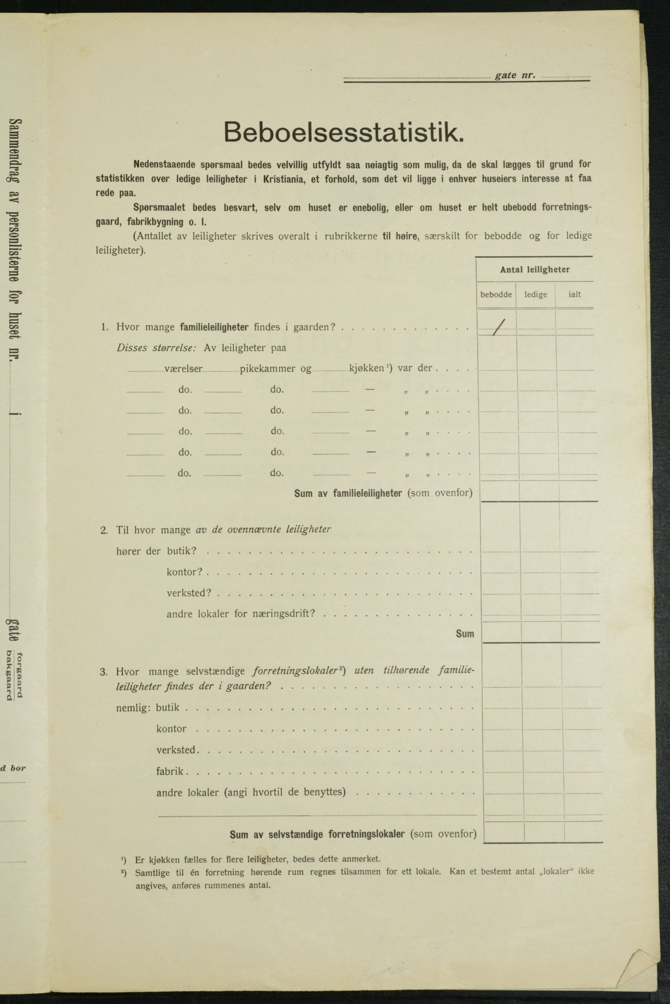 OBA, Kommunal folketelling 1.2.1913 for Kristiania, 1913, s. 129300