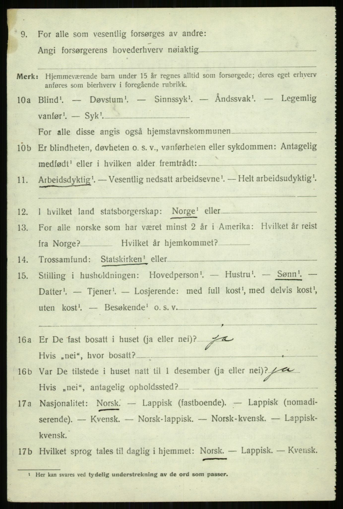 SATØ, Folketelling 1920 for 1934 Tromsøysund herred, 1920, s. 7207
