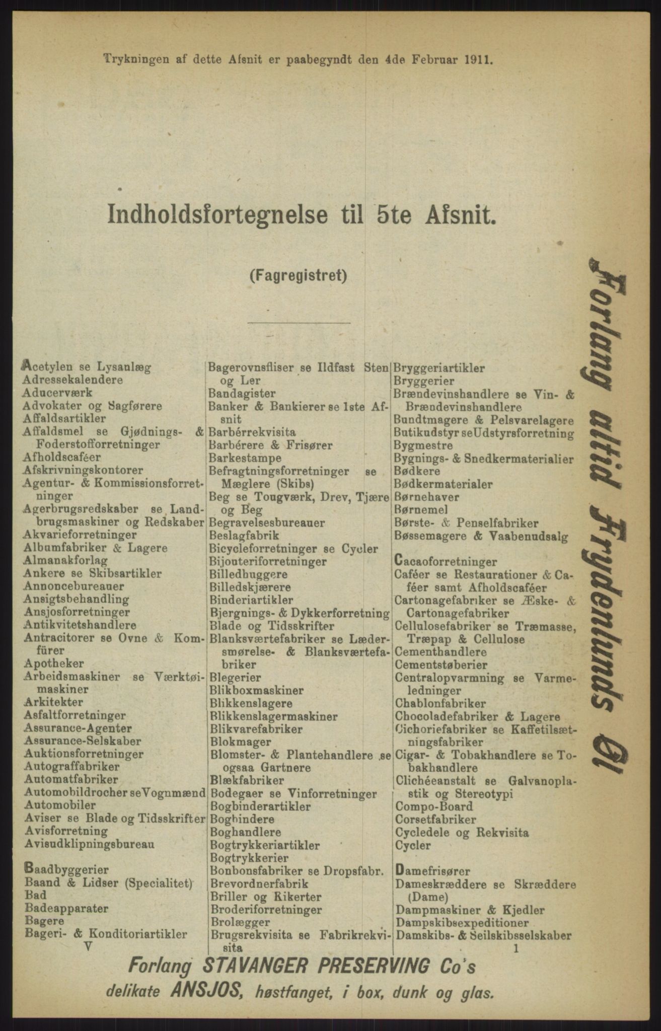 Kristiania/Oslo adressebok, PUBL/-, 1911