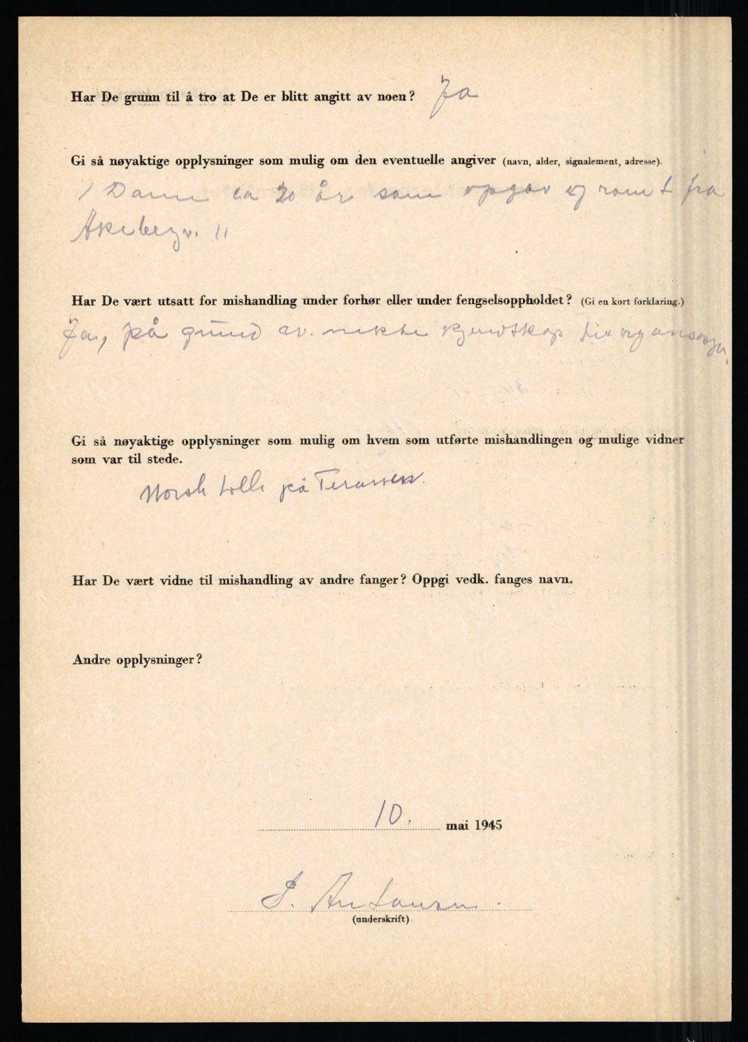 Rikspolitisjefen, AV/RA-S-1560/L/L0001: Abelseth, Rudolf - Berentsen, Odd, 1940-1945, s. 788