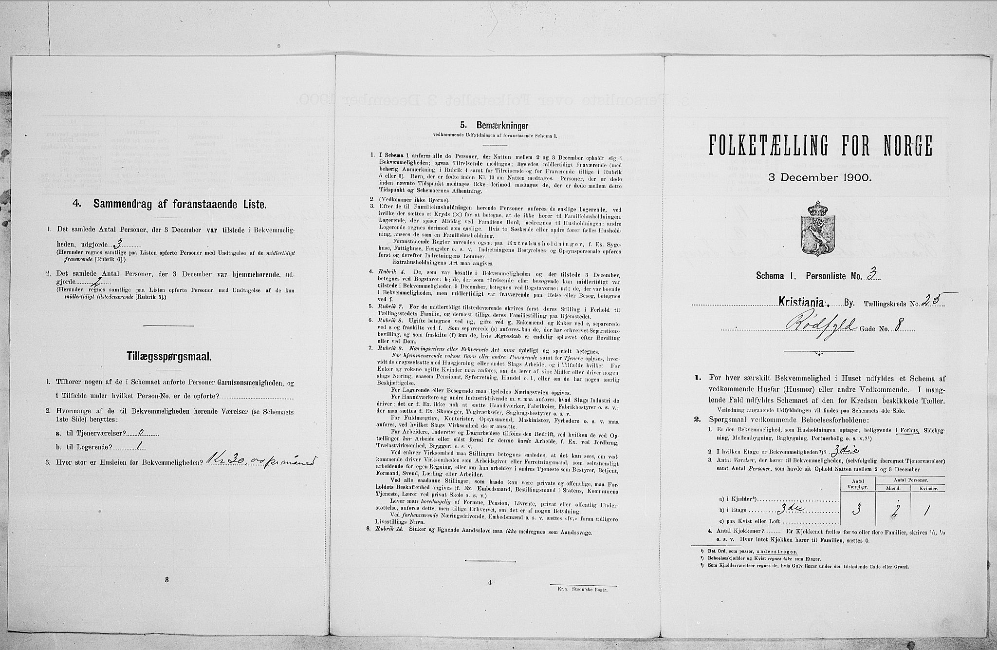 SAO, Folketelling 1900 for 0301 Kristiania kjøpstad, 1900, s. 77443