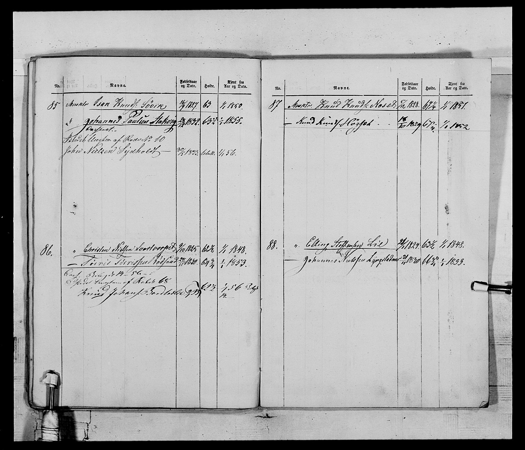 Generalitets- og kommissariatskollegiet, Det kongelige norske kommissariatskollegium, AV/RA-EA-5420/E/Eh/L0120: Tingvollske kompani, 1850-1870, s. 402