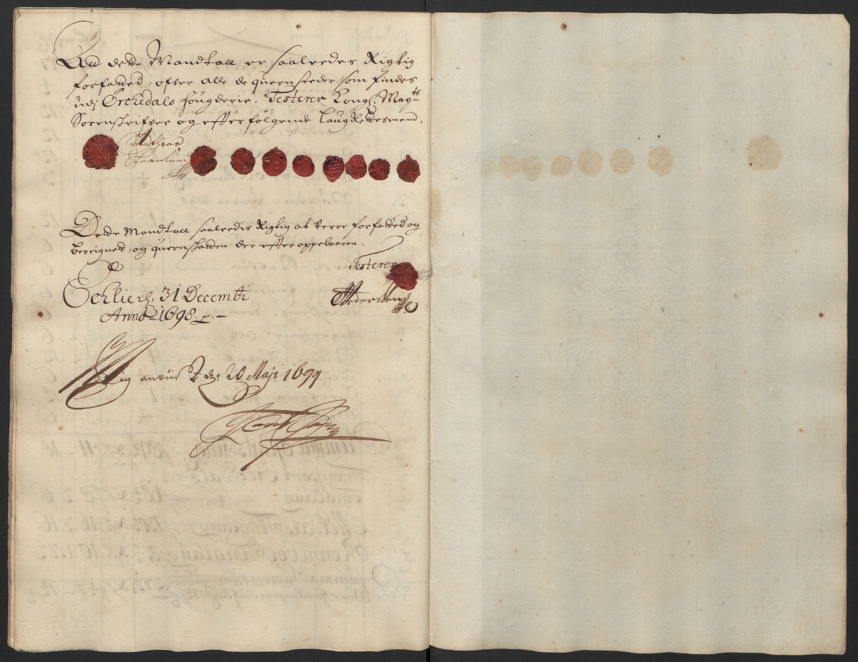 Rentekammeret inntil 1814, Reviderte regnskaper, Fogderegnskap, RA/EA-4092/R60/L3948: Fogderegnskap Orkdal og Gauldal, 1698, s. 150