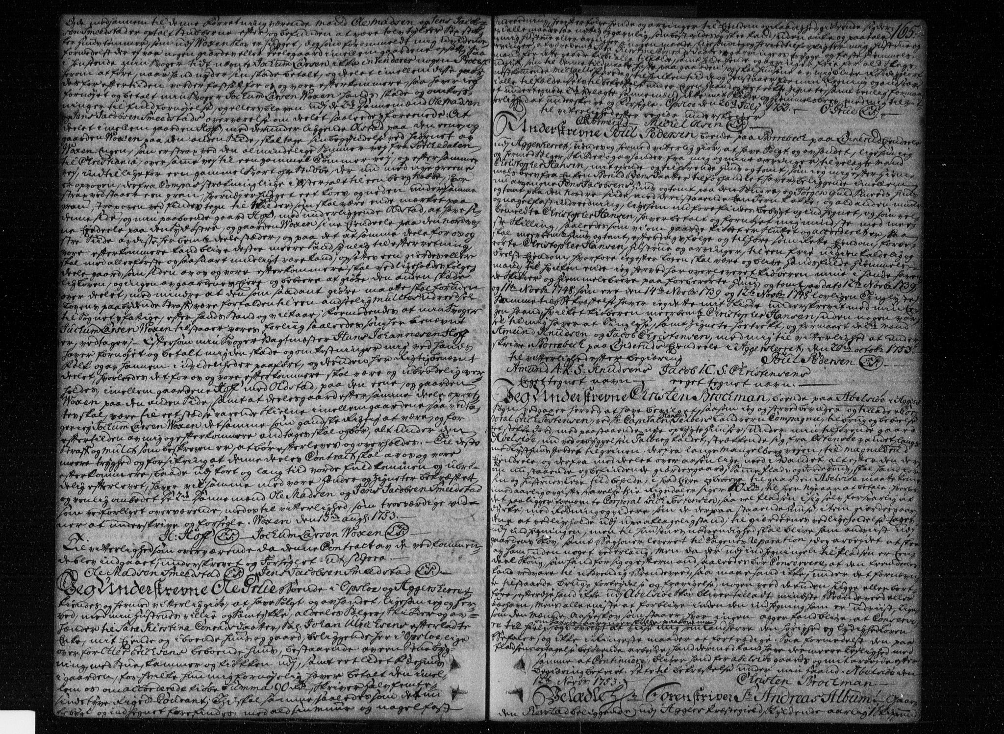 Aker sorenskriveri, SAO/A-10895/G/Gb/Gba/L0003: Pantebok nr. I 3, 1750-1761, s. 165