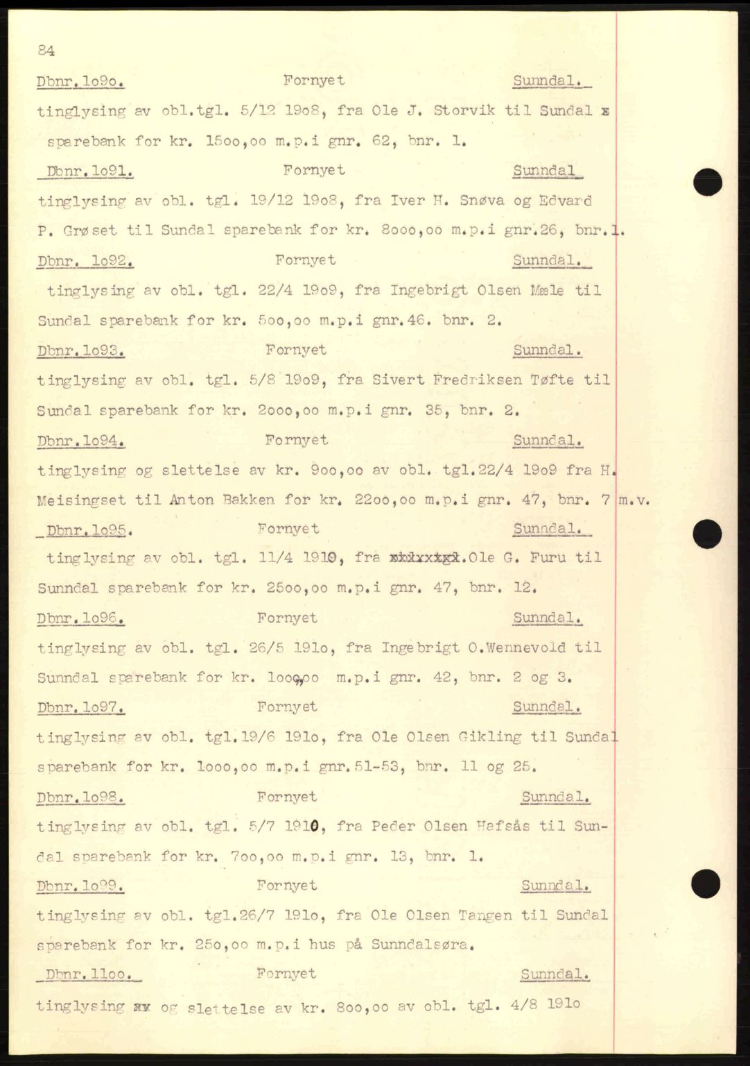 Nordmøre sorenskriveri, AV/SAT-A-4132/1/2/2Ca: Pantebok nr. C81, 1940-1945, Dagboknr: 1090/1940