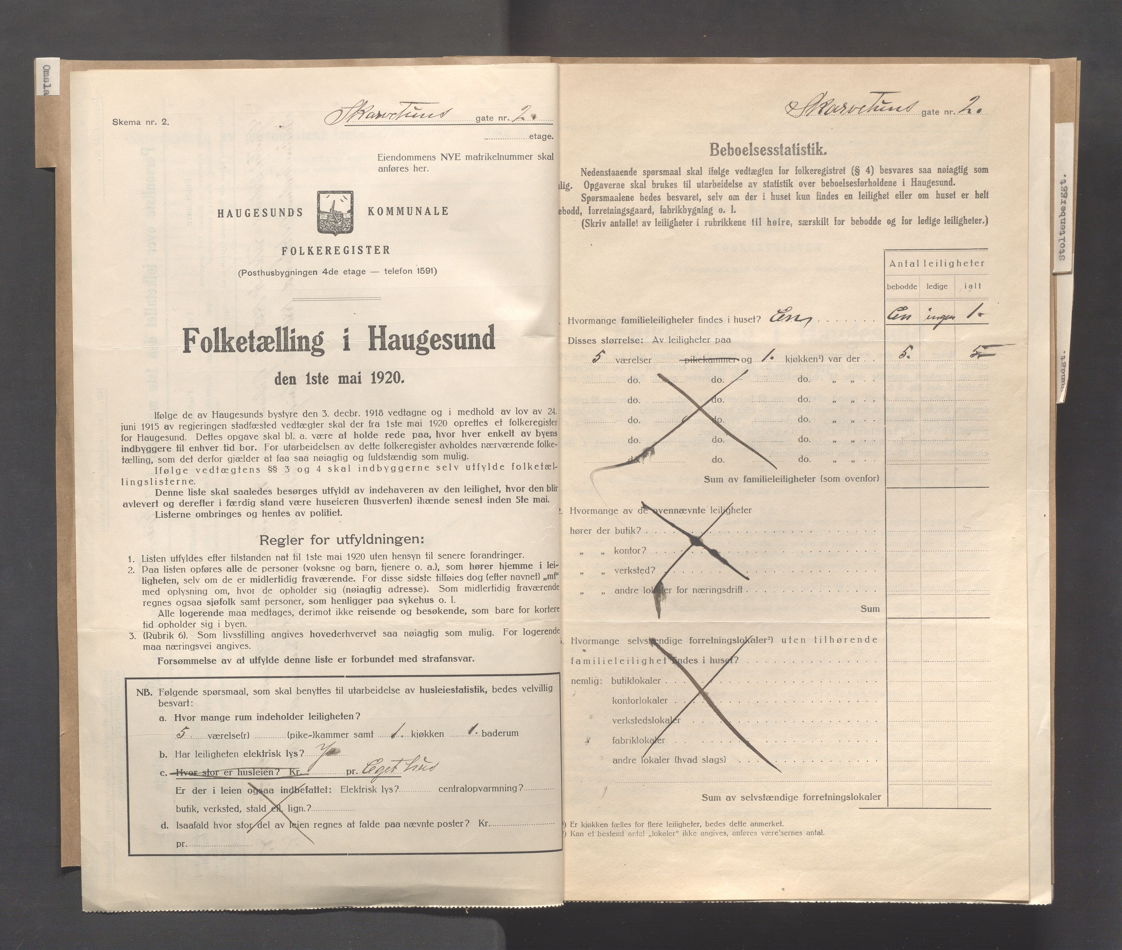 IKAR, Kommunal folketelling 1.5.1920 for Haugesund, 1920, s. 6743