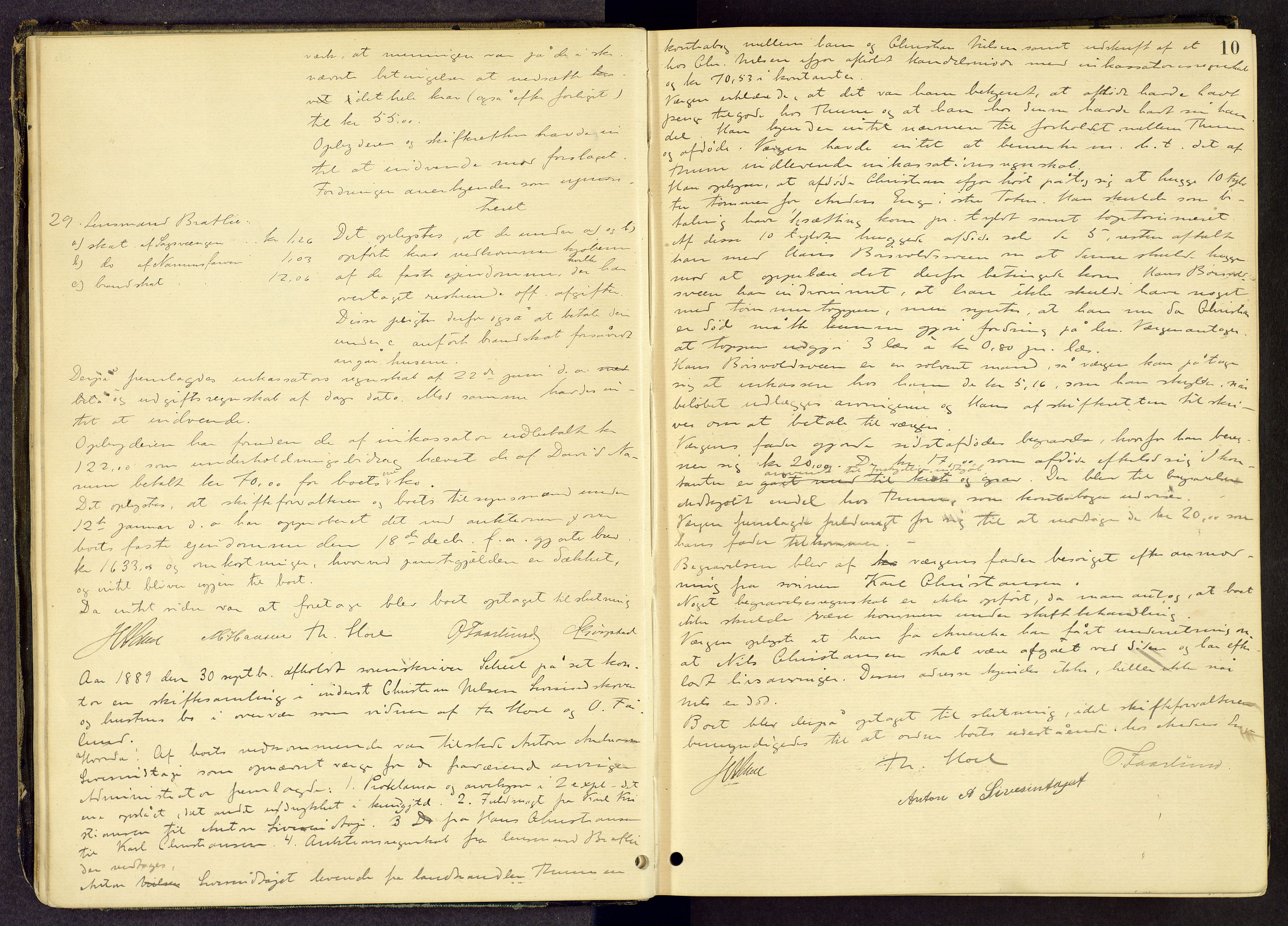 Toten tingrett, AV/SAH-TING-006/J/Jf/L0006: Skifteregistreringsprotokoll - Vestre Toten, 1888-1903, s. 9b-10a