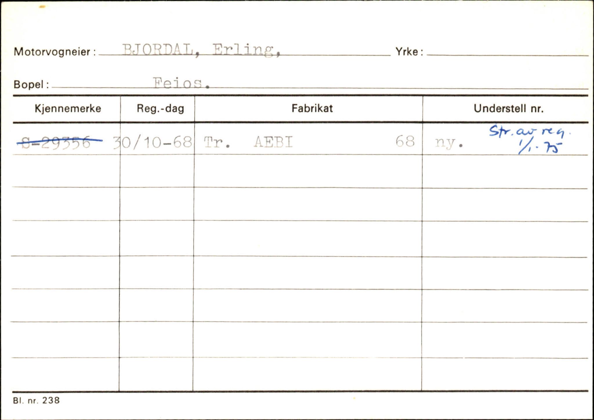 Statens vegvesen, Sogn og Fjordane vegkontor, SAB/A-5301/4/F/L0126: Eigarregister Fjaler M-Å. Leikanger A-Å, 1945-1975, s. 854