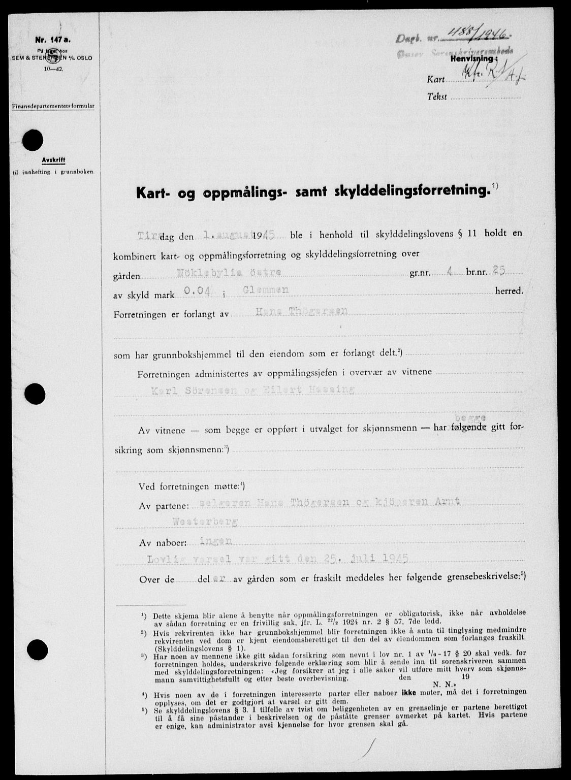 Onsøy sorenskriveri, SAO/A-10474/G/Ga/Gab/L0015: Pantebok nr. II A-15, 1945-1946, Dagboknr: 488/1946