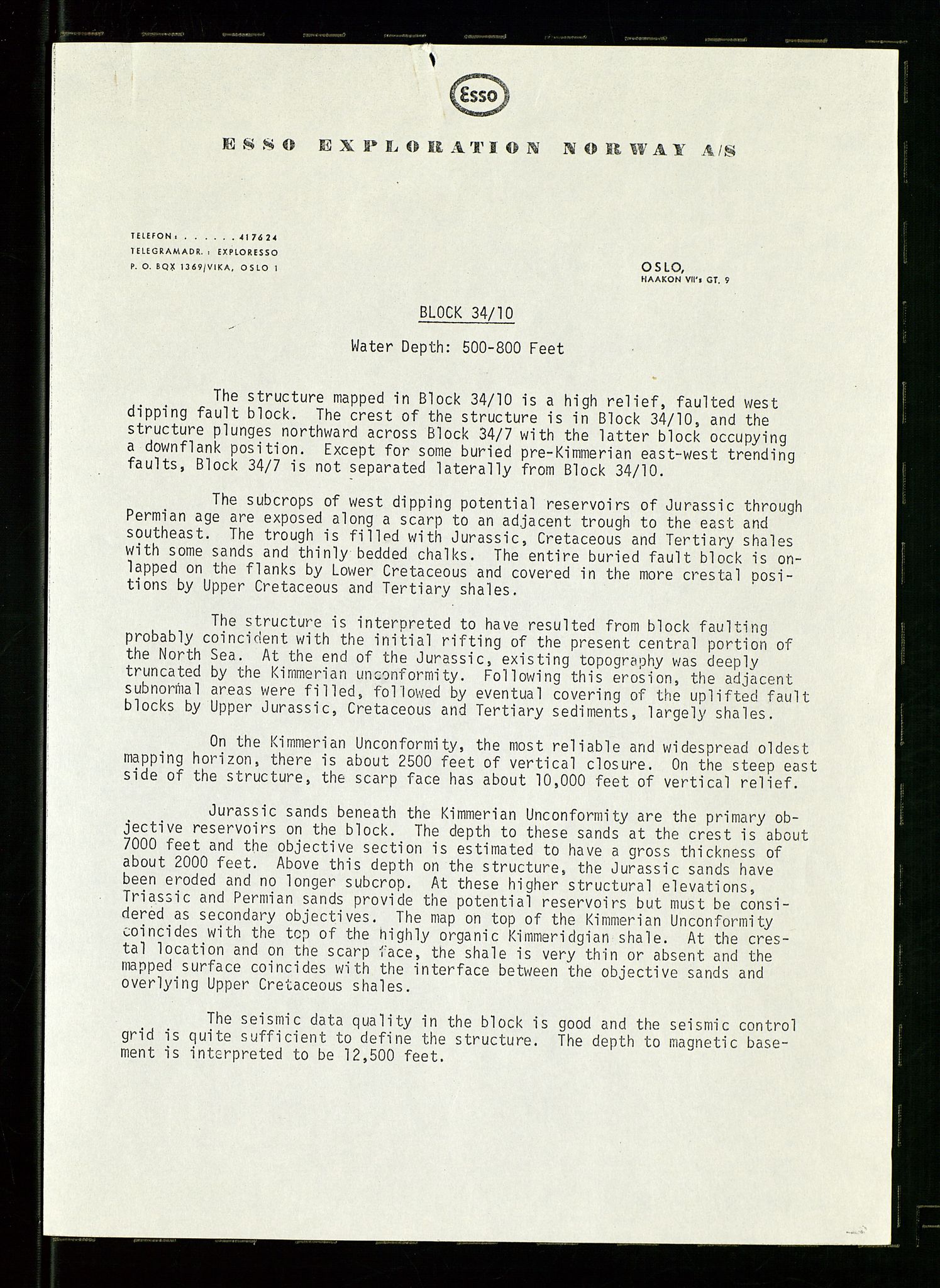 Pa 1512 - Esso Exploration and Production Norway Inc., AV/SAST-A-101917/E/Ea/L0025: Sak og korrespondanse, 1966-1974, s. 603