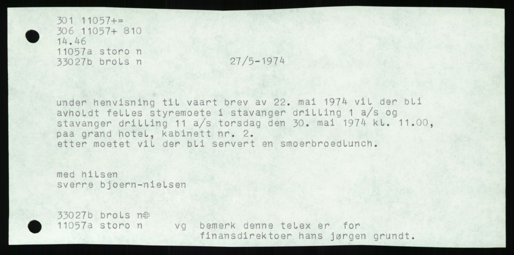 Pa 1503 - Stavanger Drilling AS, AV/SAST-A-101906/A/Ab/Abc/L0006: Styrekorrespondanse Stavanger Drilling II A/S, 1974-1977, s. 438