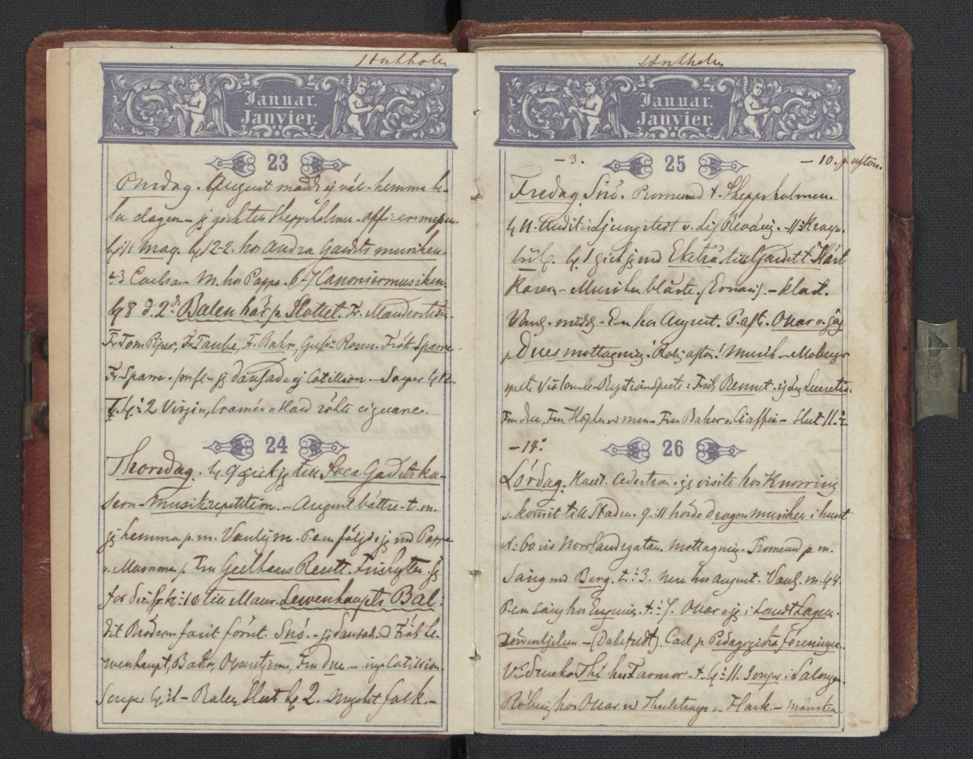 Bernadotte, AV/RA-PA-0318/F/L0001/0003: Privat materiale fra Bernadottefamilien / Dagbok, 1850, s. 13