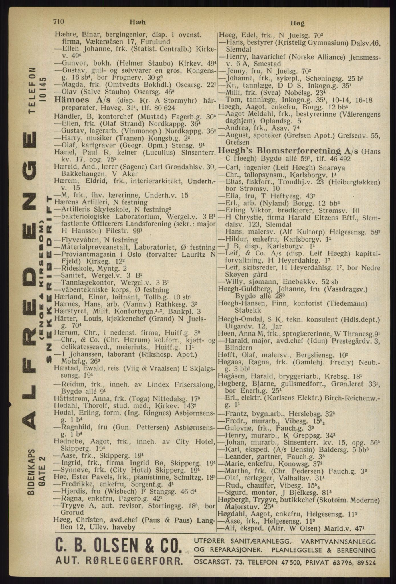 Kristiania/Oslo adressebok, PUBL/-, 1937, s. 710