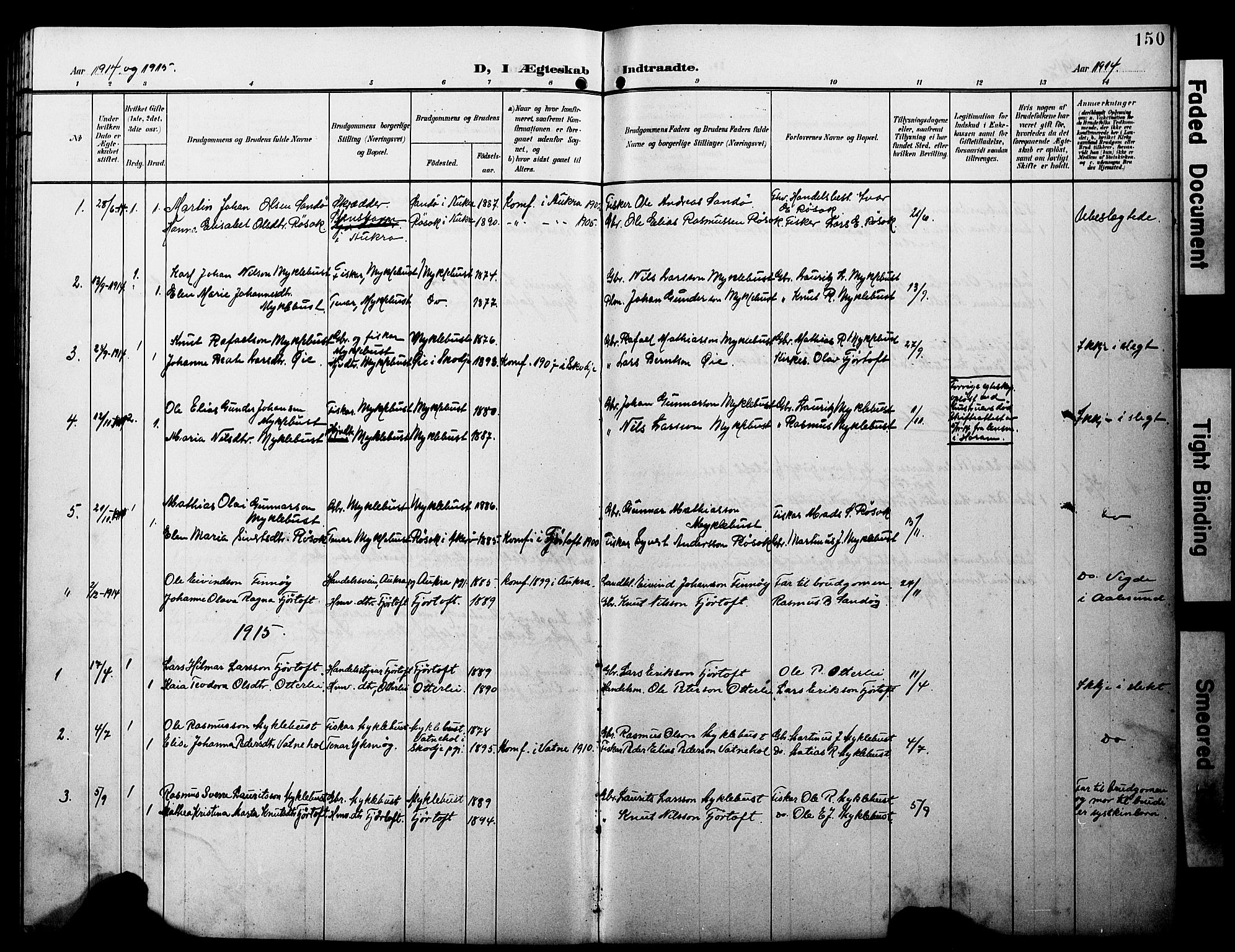 Ministerialprotokoller, klokkerbøker og fødselsregistre - Møre og Romsdal, AV/SAT-A-1454/538/L0524: Klokkerbok nr. 538C02, 1901-1931, s. 150