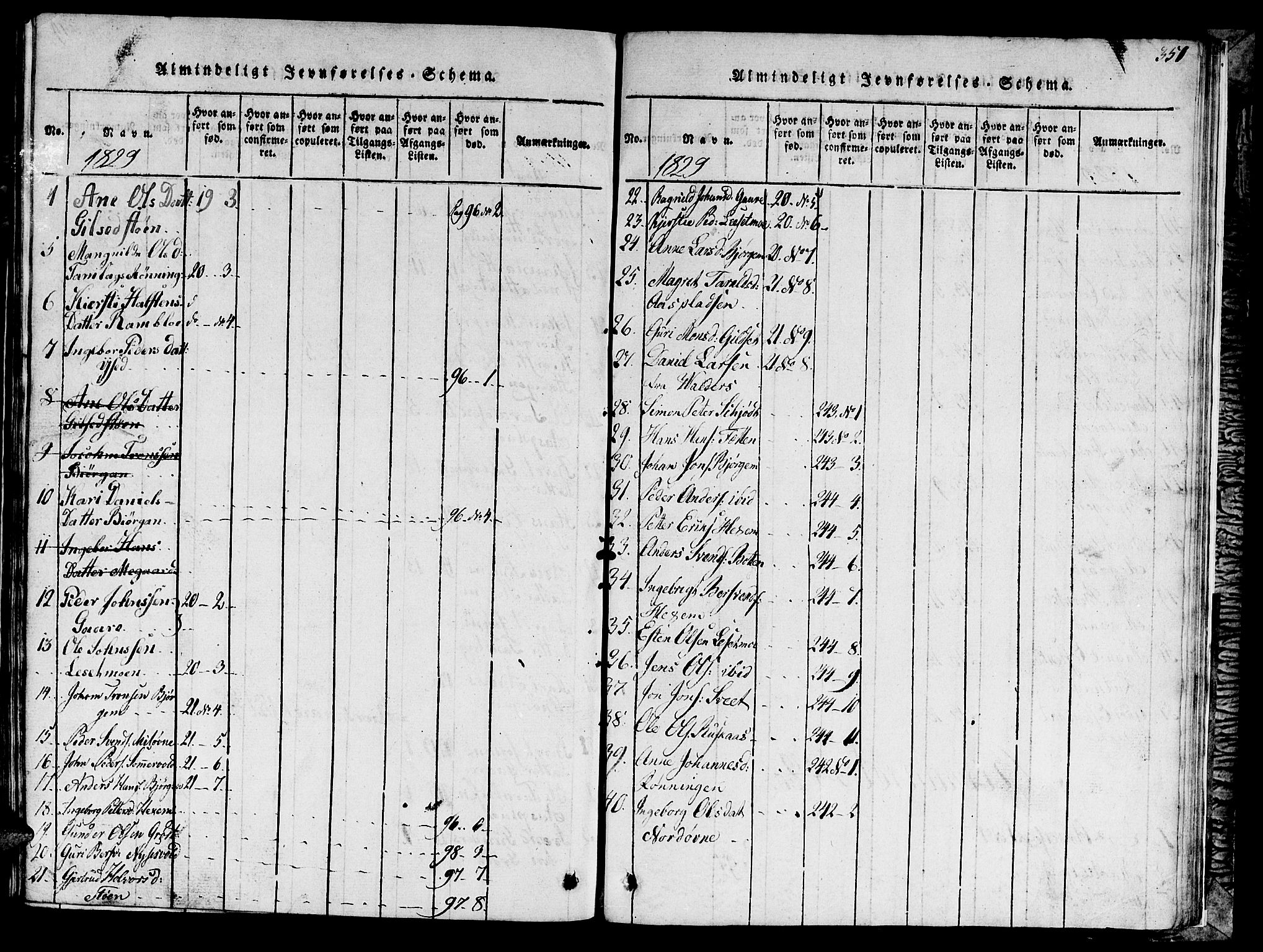 Ministerialprotokoller, klokkerbøker og fødselsregistre - Sør-Trøndelag, SAT/A-1456/685/L0976: Klokkerbok nr. 685C01, 1817-1878, s. 351