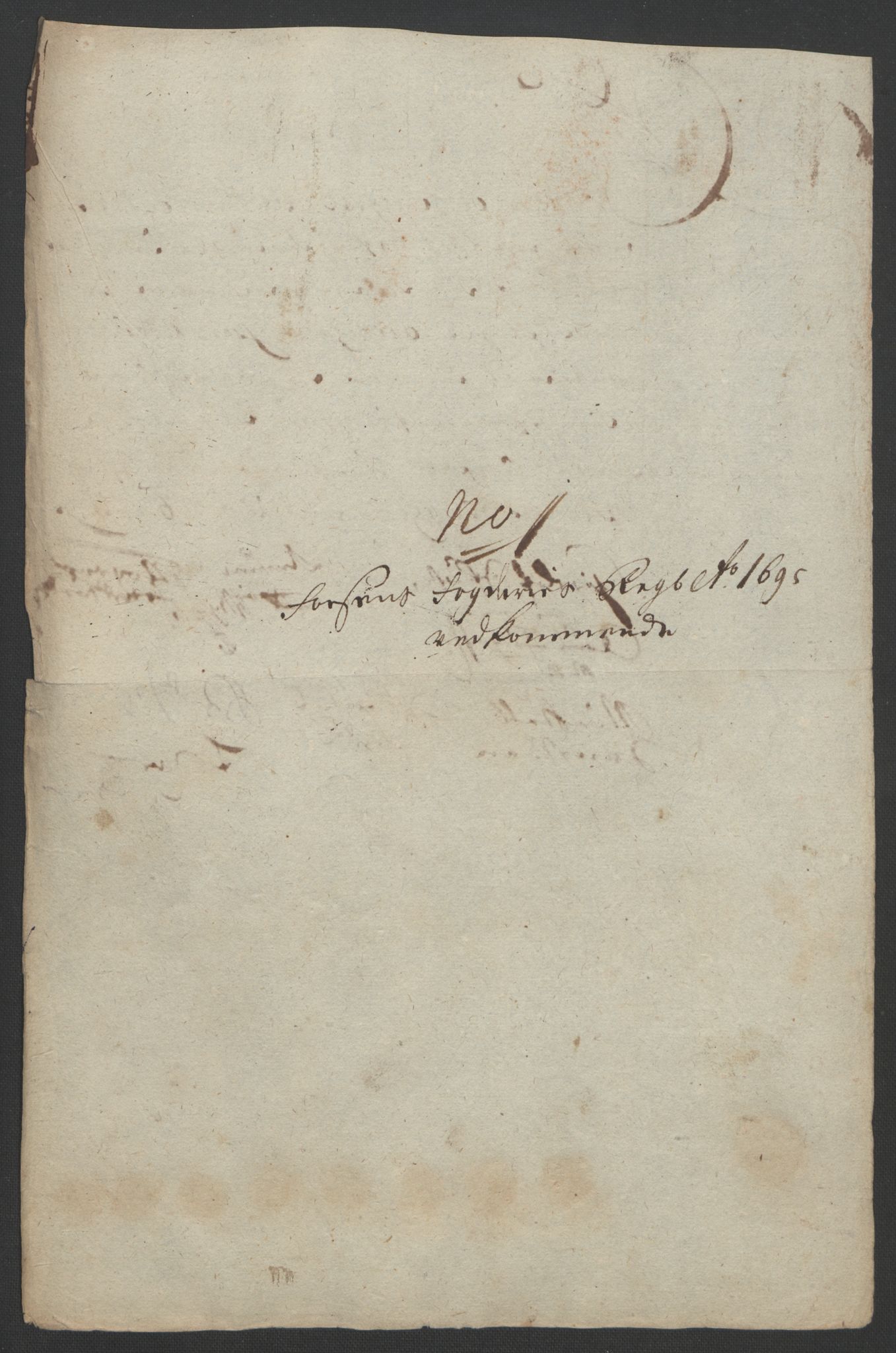 Rentekammeret inntil 1814, Reviderte regnskaper, Fogderegnskap, AV/RA-EA-4092/R57/L3851: Fogderegnskap Fosen, 1695-1696, s. 176