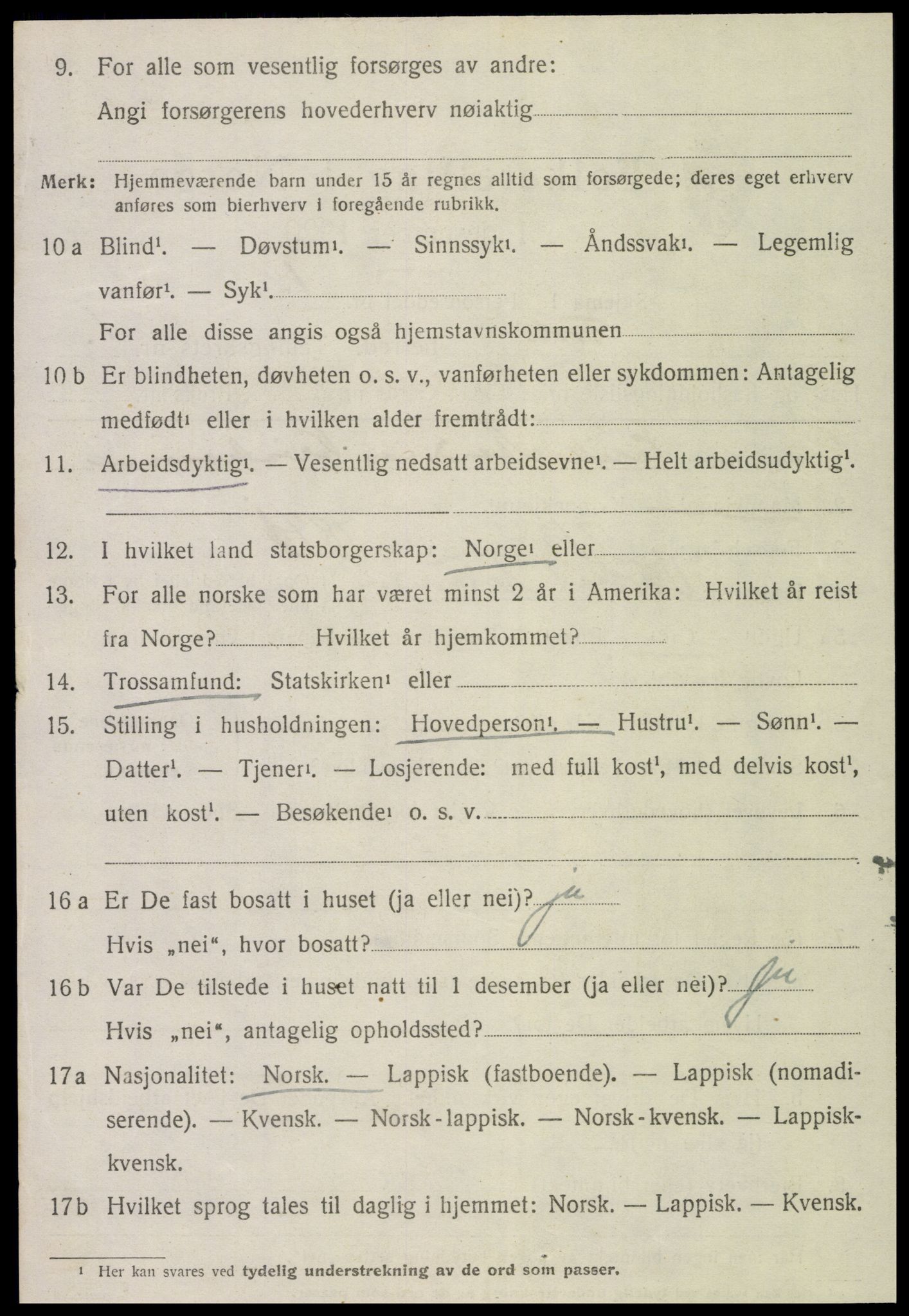 SAT, Folketelling 1920 for 1720 Frol herred, 1920, s. 2276